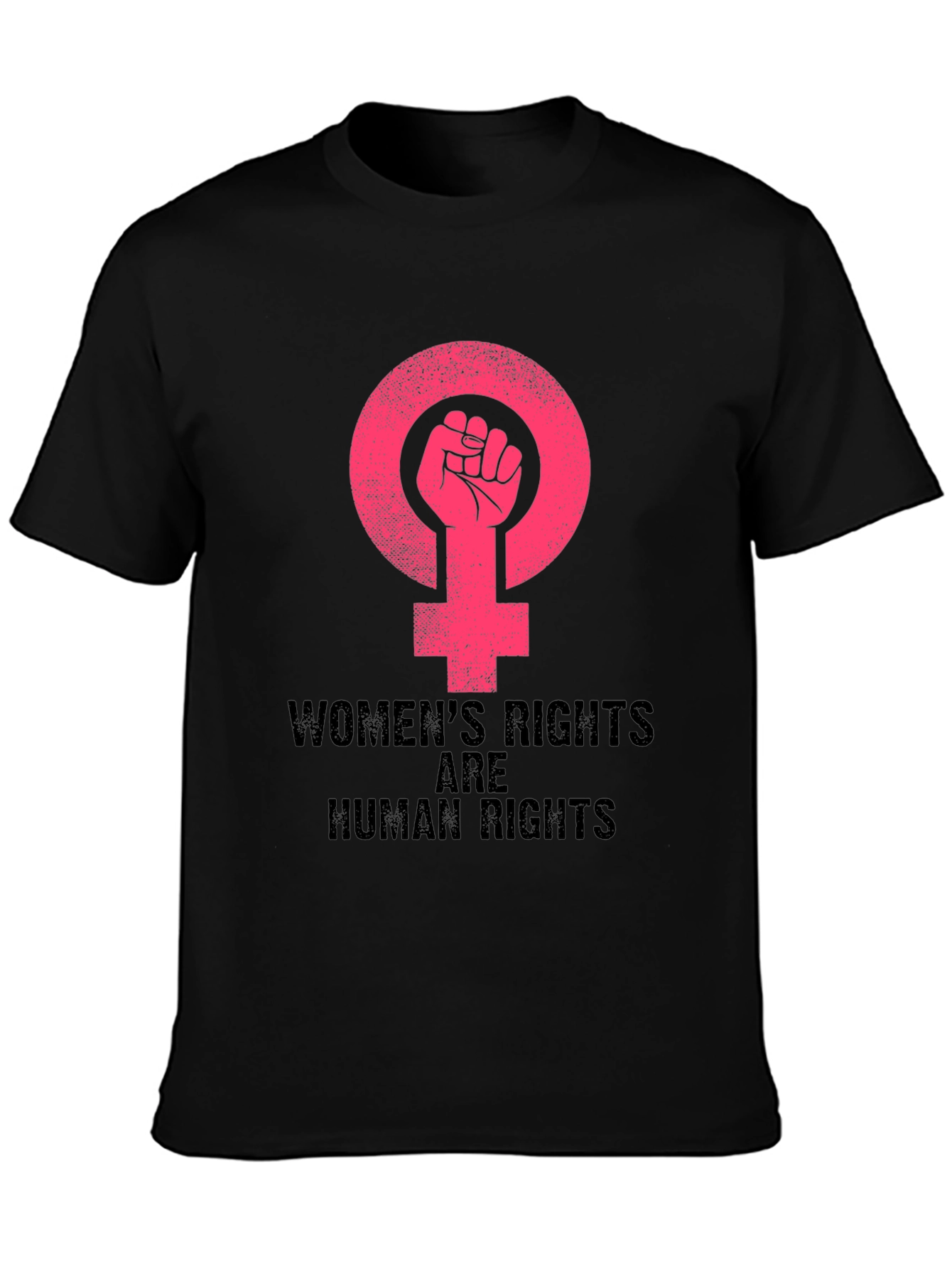 Camiseta Negra Feminista: Derechos de la Mujer
