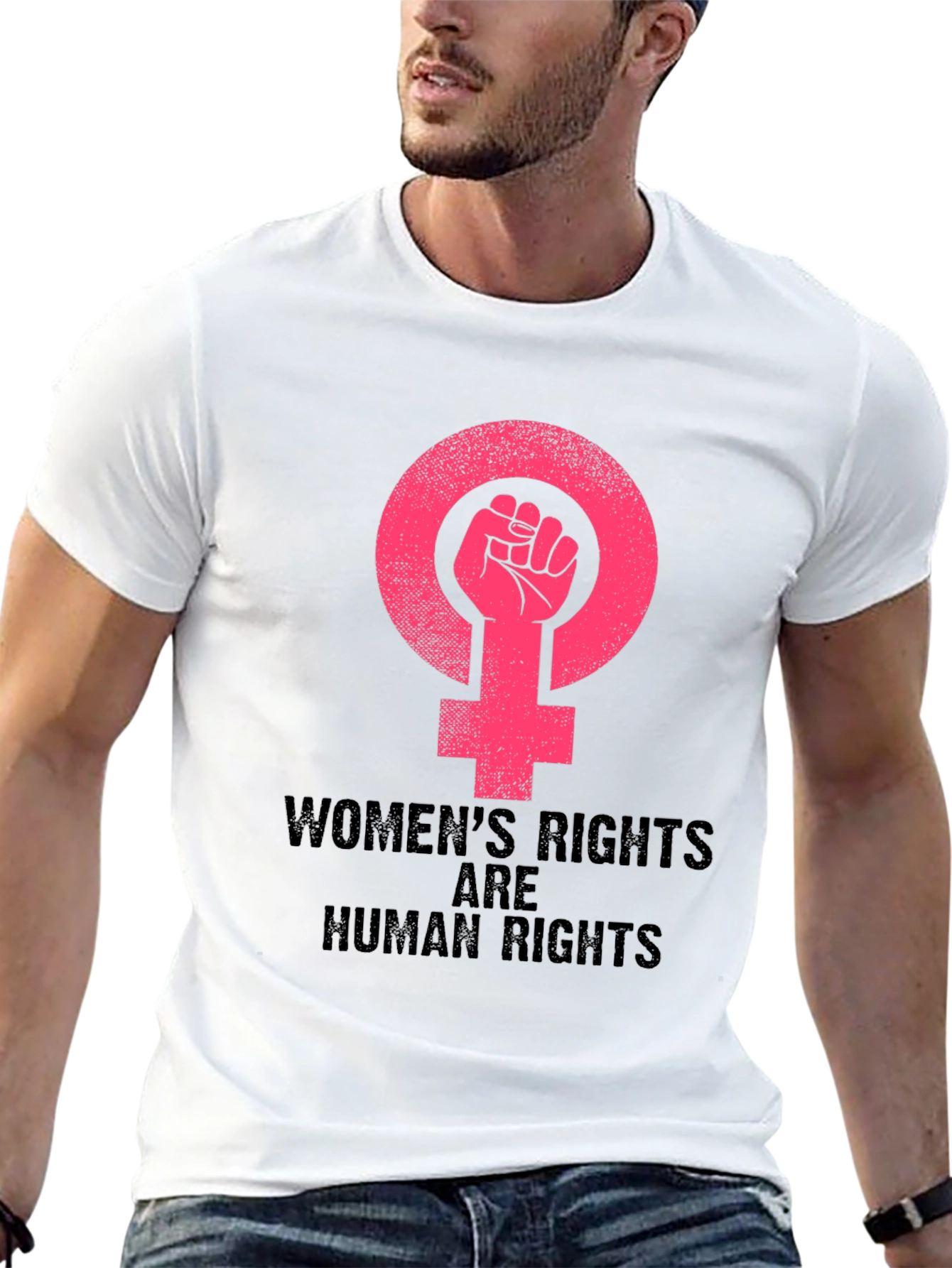 Camiseta Negra Feminista: Derechos de la Mujer
