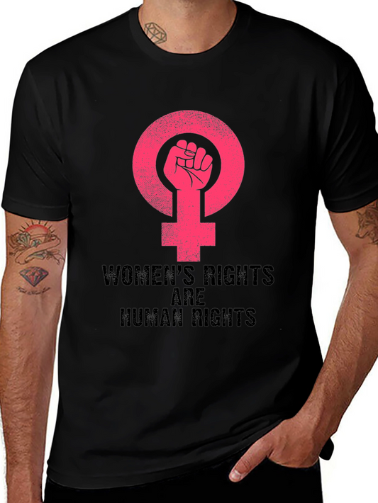 Camiseta Negra Feminista: Derechos de la Mujer