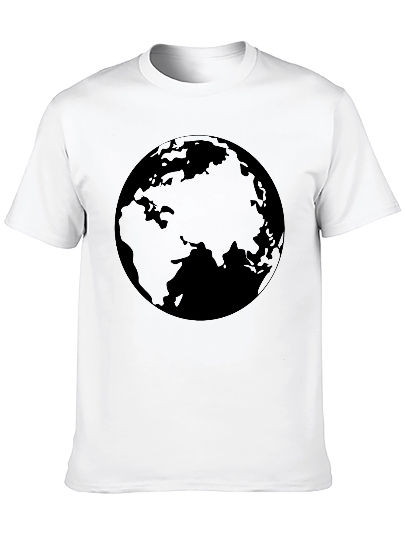 Camiseta Negra con Diseño del Planeta Tierra