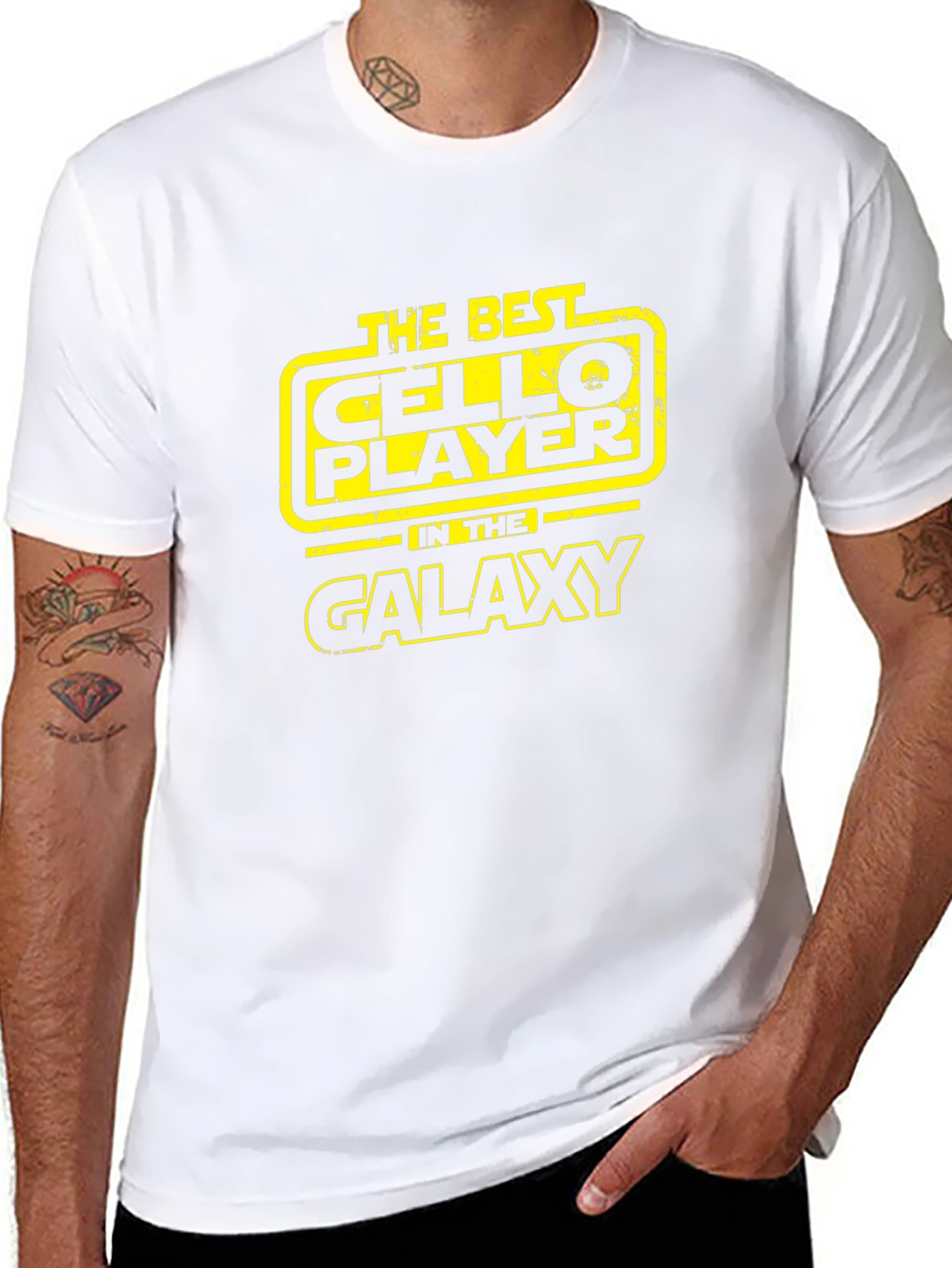 Camiseta Negra The Best Cello Player in the Galaxy