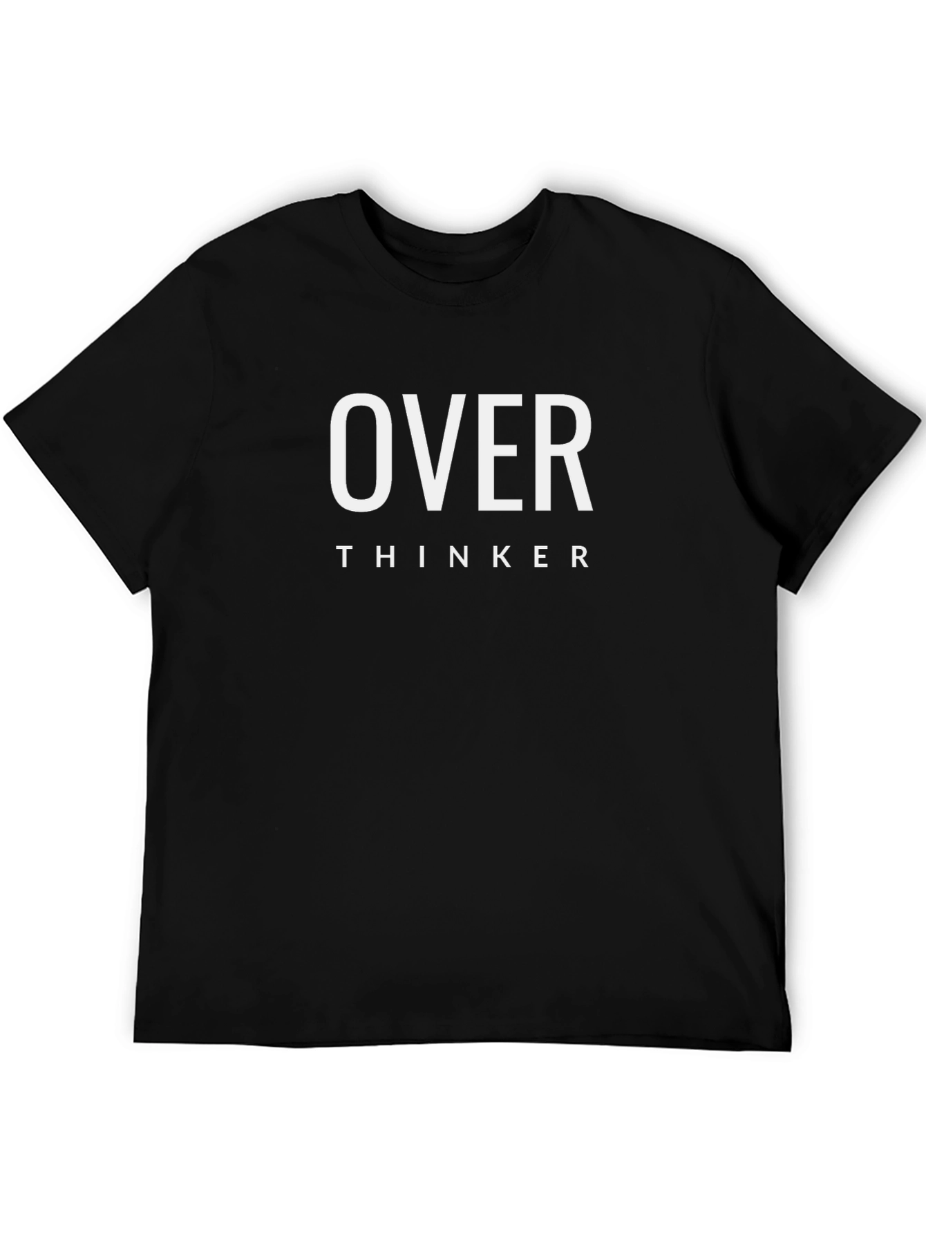 Camiseta Negra Overthinker Hombre
