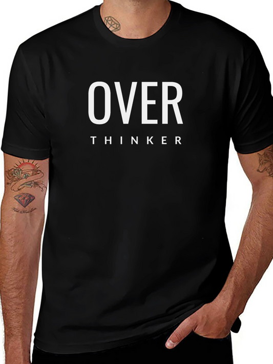 Camiseta Negra Overthinker Hombre
