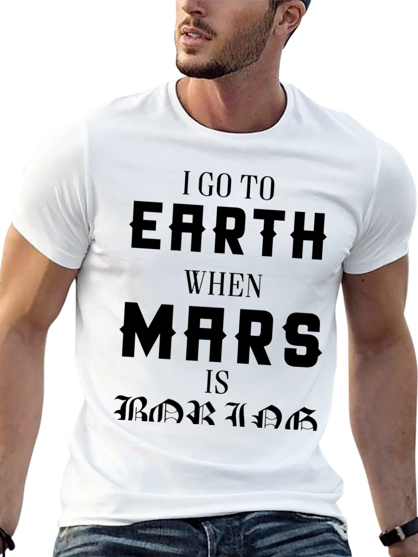 Camiseta Negra: Cuando Marte es Aburrido