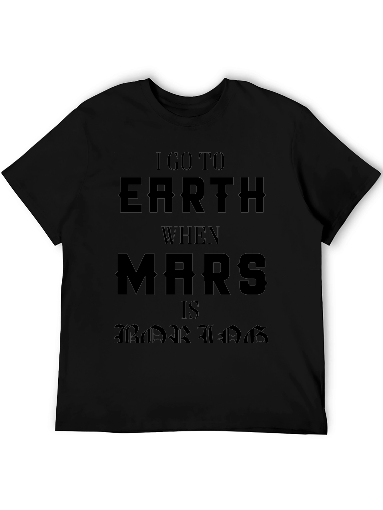 Camiseta Negra: Cuando Marte es Aburrido