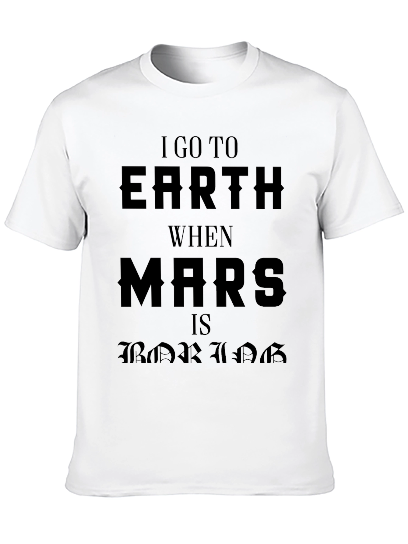 Camiseta Negra: Cuando Marte es Aburrido