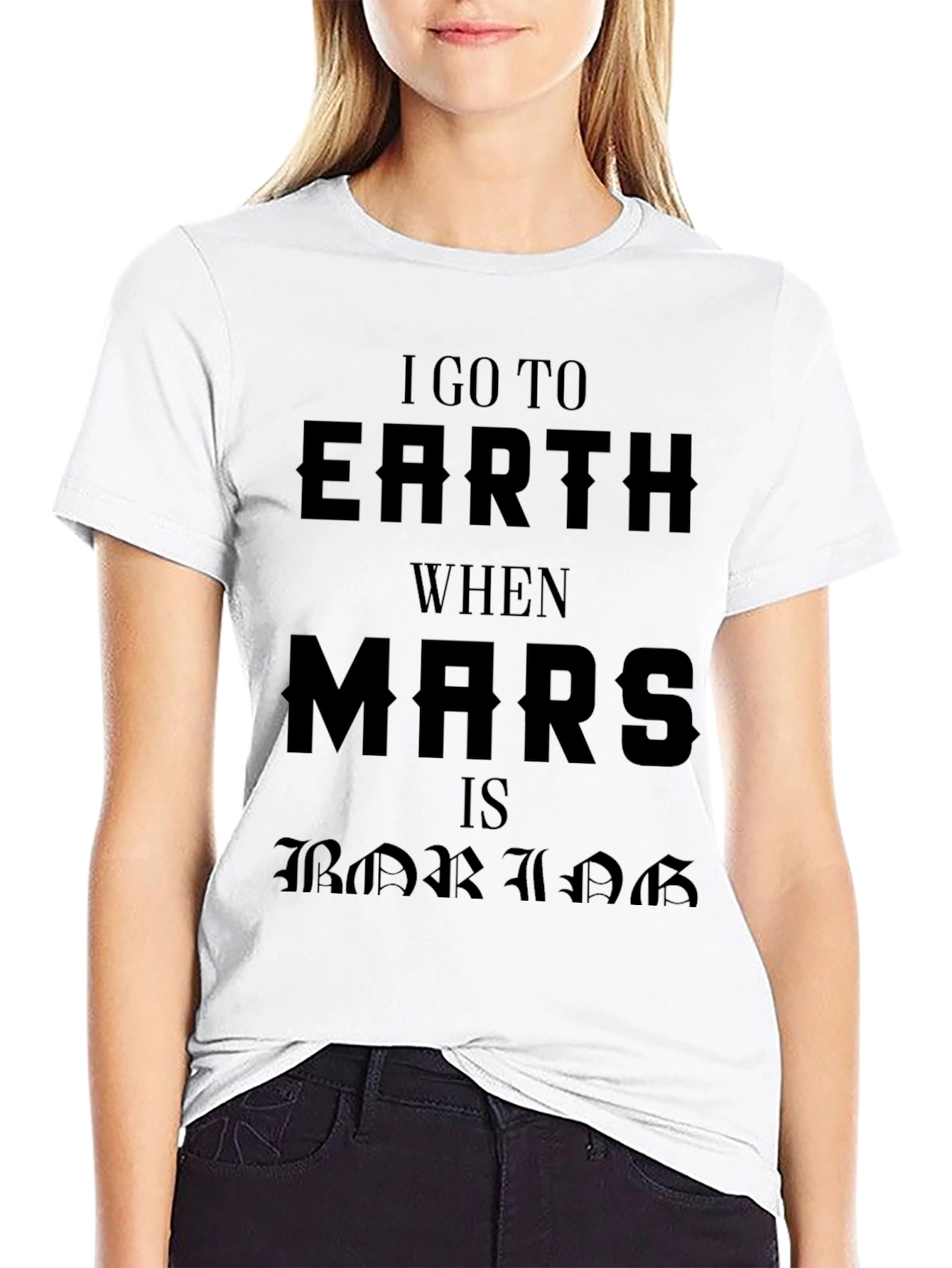 Camiseta Negra: Cuando Marte es Aburrido