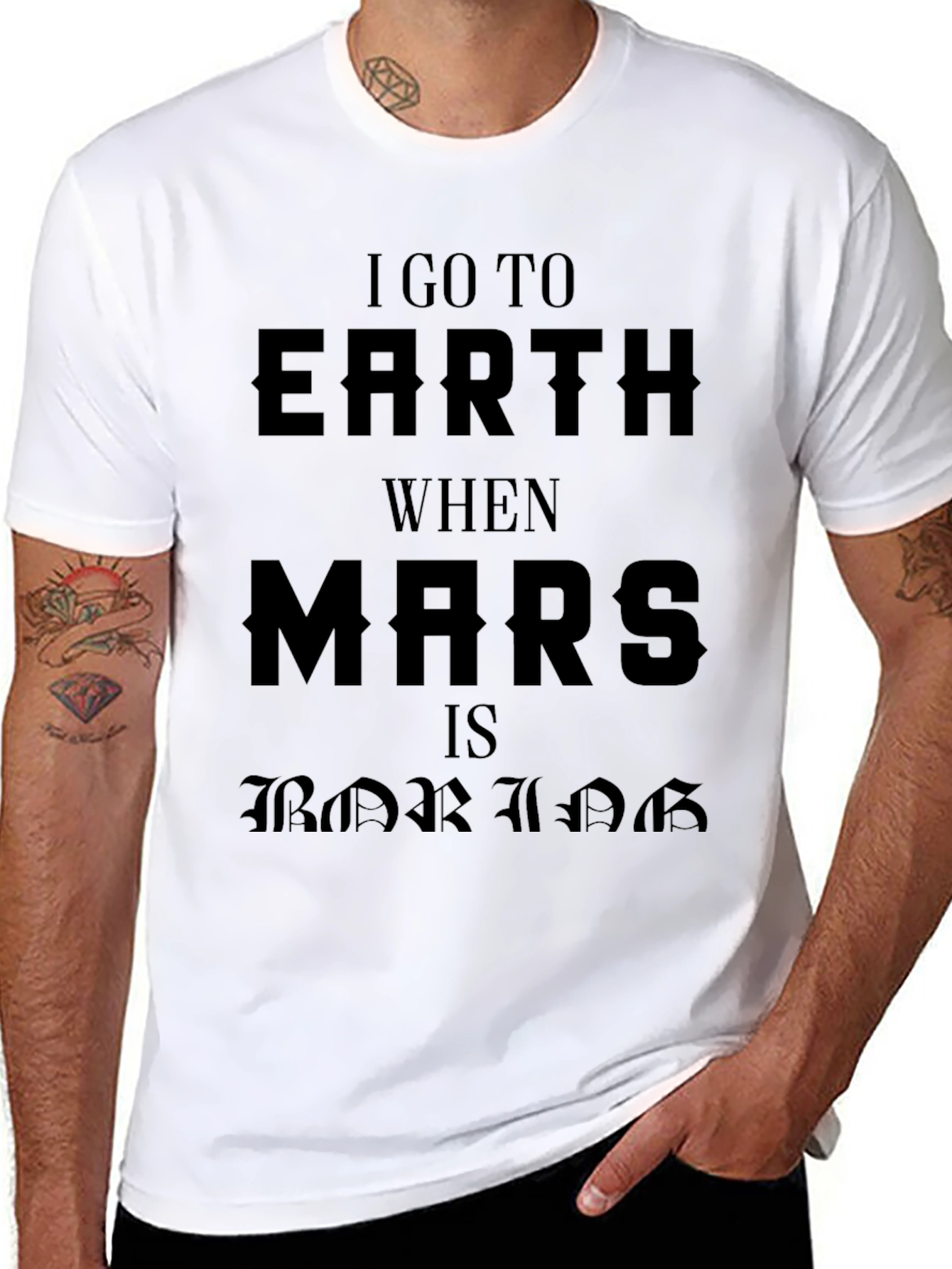 Camiseta Negra: Cuando Marte es Aburrido