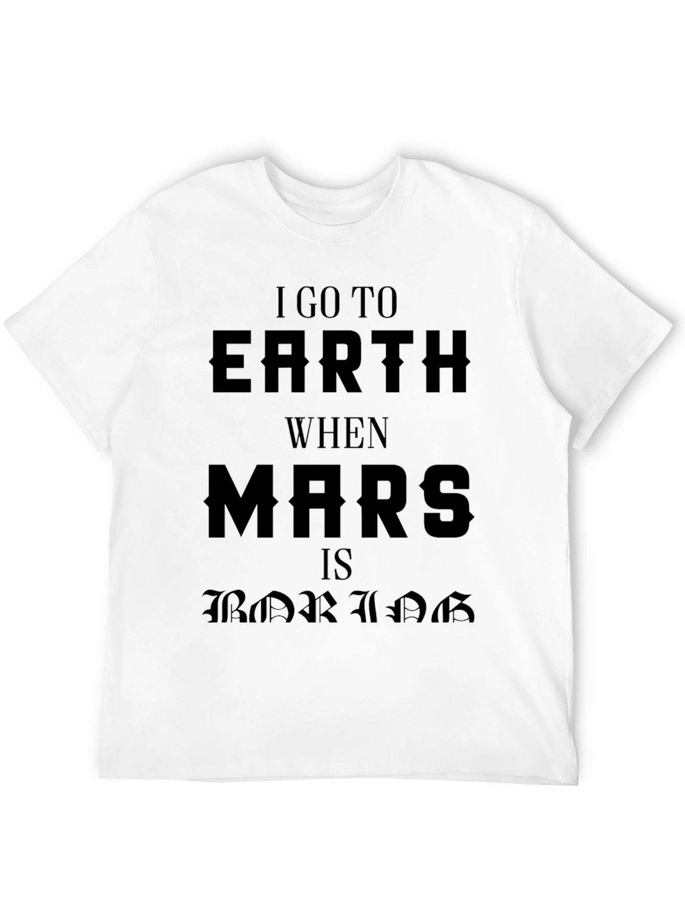 Camiseta Negra: Cuando Marte es Aburrido