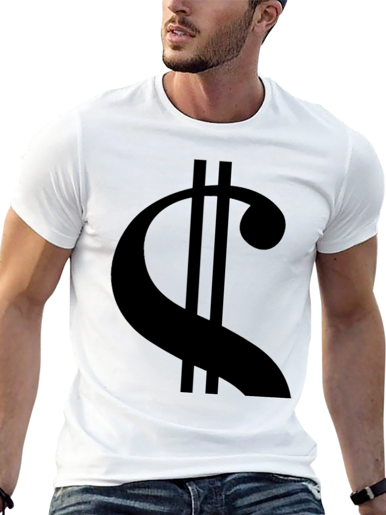 Camiseta Negra con Diseño de Clave de Sol Moderna