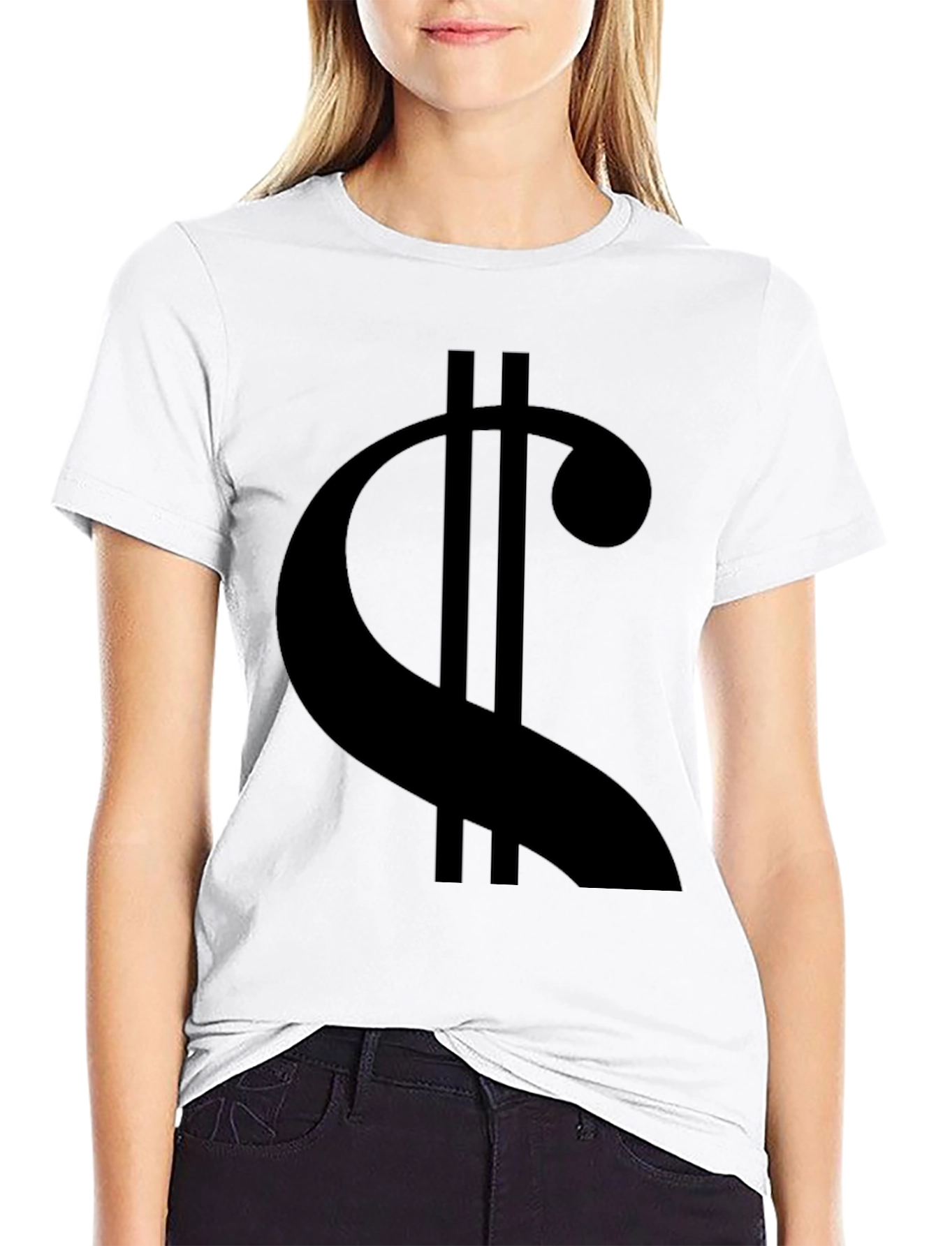Camiseta Negra con Diseño de Clave de Sol Moderna