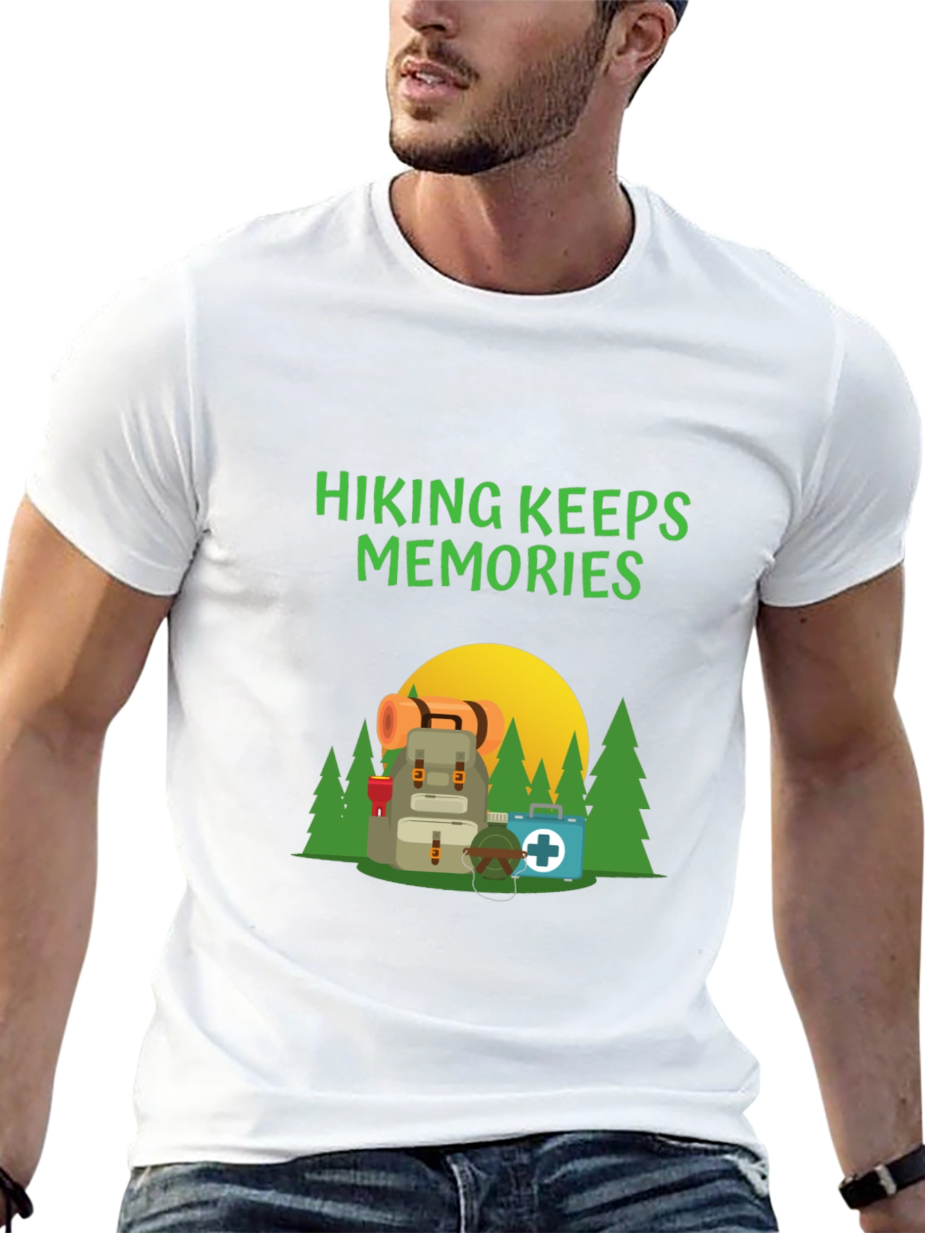 Camiseta Negra Hiking Keeps Memories