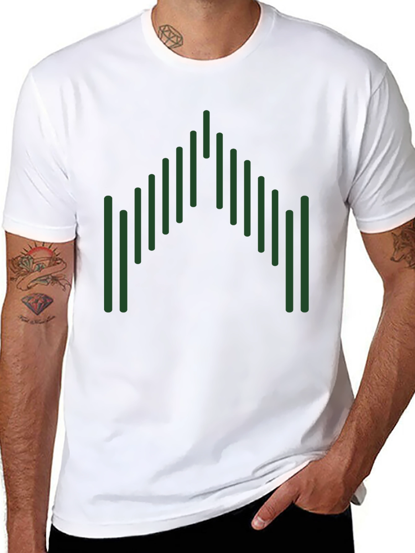 Camiseta Negra con Diseño Gráfico Abstracto