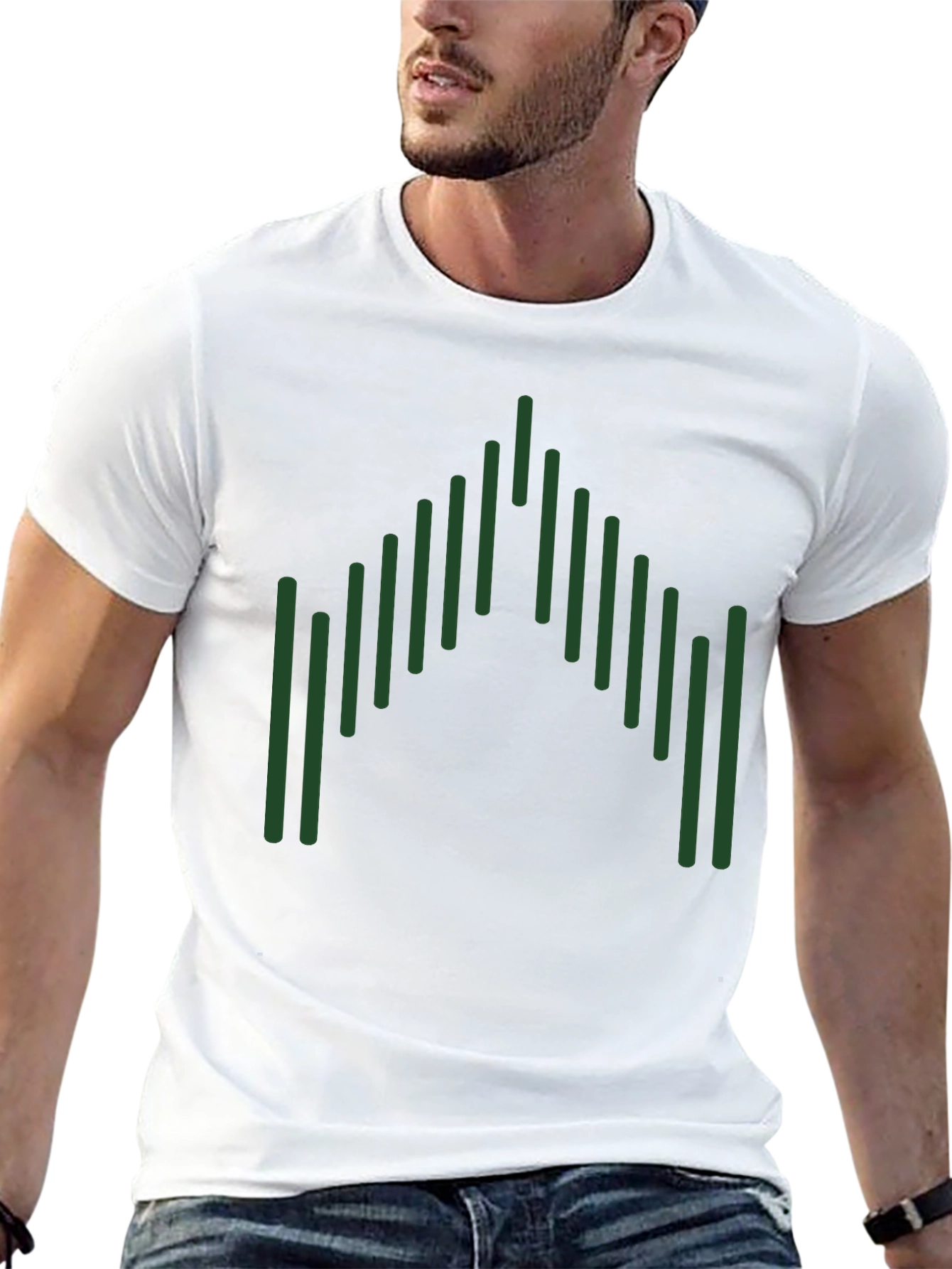 Camiseta Negra con Diseño Gráfico Abstracto