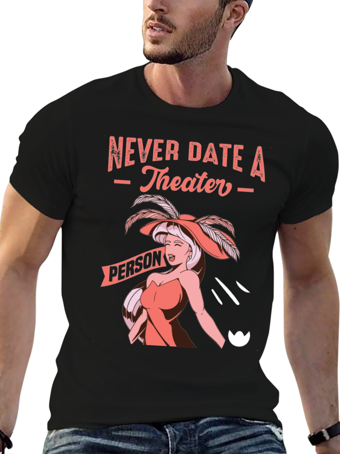 Camiseta Negra: Nunca Salgas con Gente de Teatro