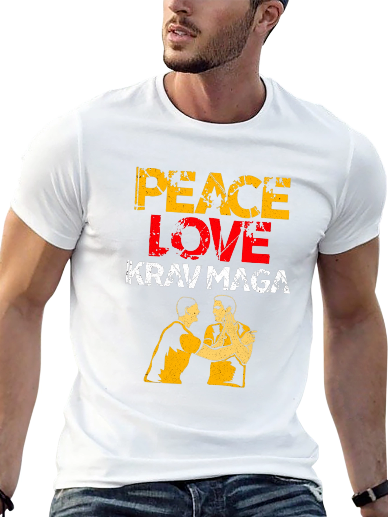 Camiseta Krav Maga: Paz Amor y Defensa Personal