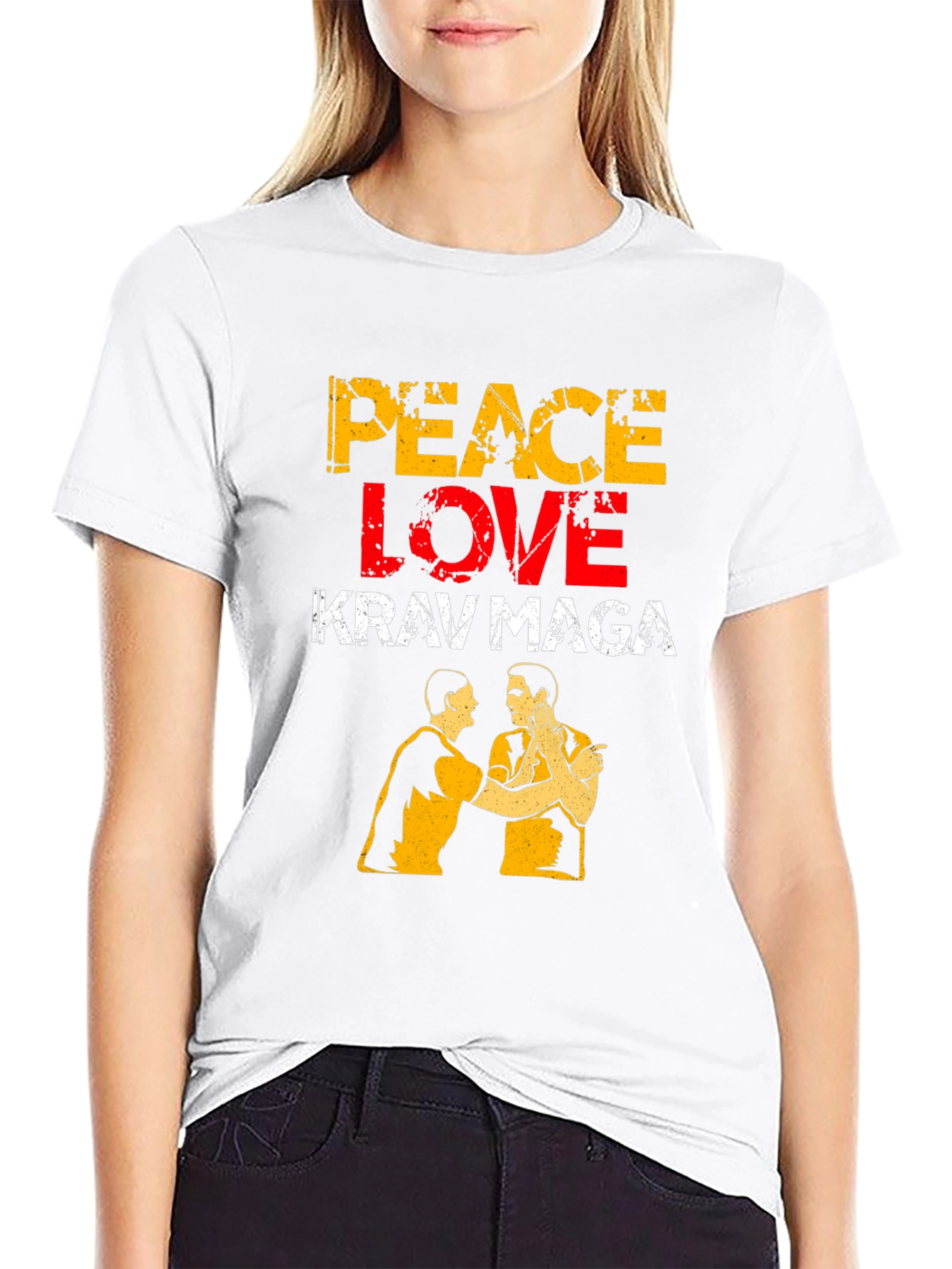 Camiseta Krav Maga: Paz Amor y Defensa Personal