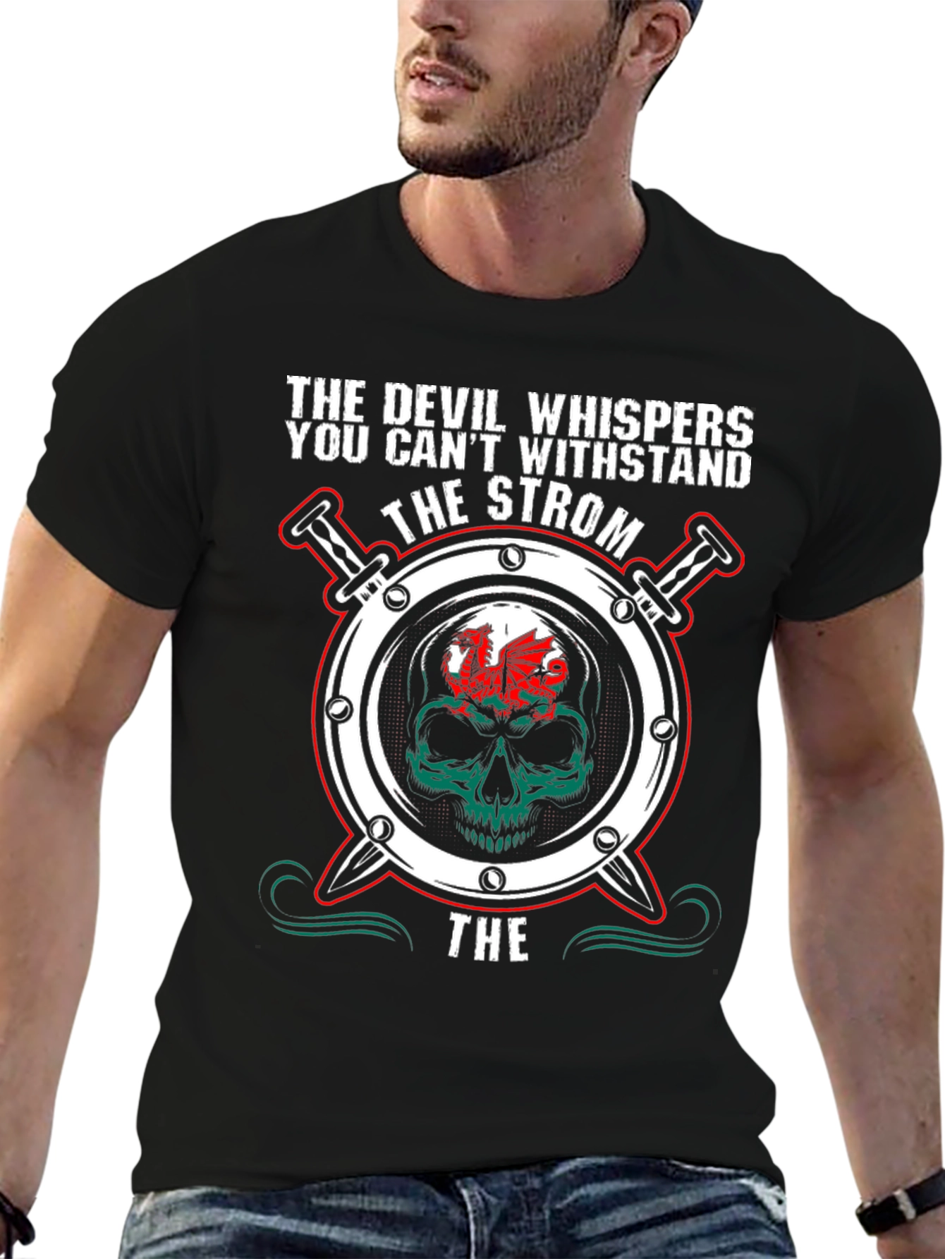 Camiseta Negra: El Diablo Whispers - Diseño Único