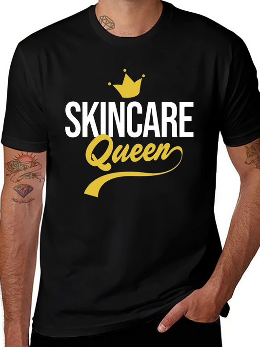 Camiseta Negra Skincare Queen - Moda y Belleza