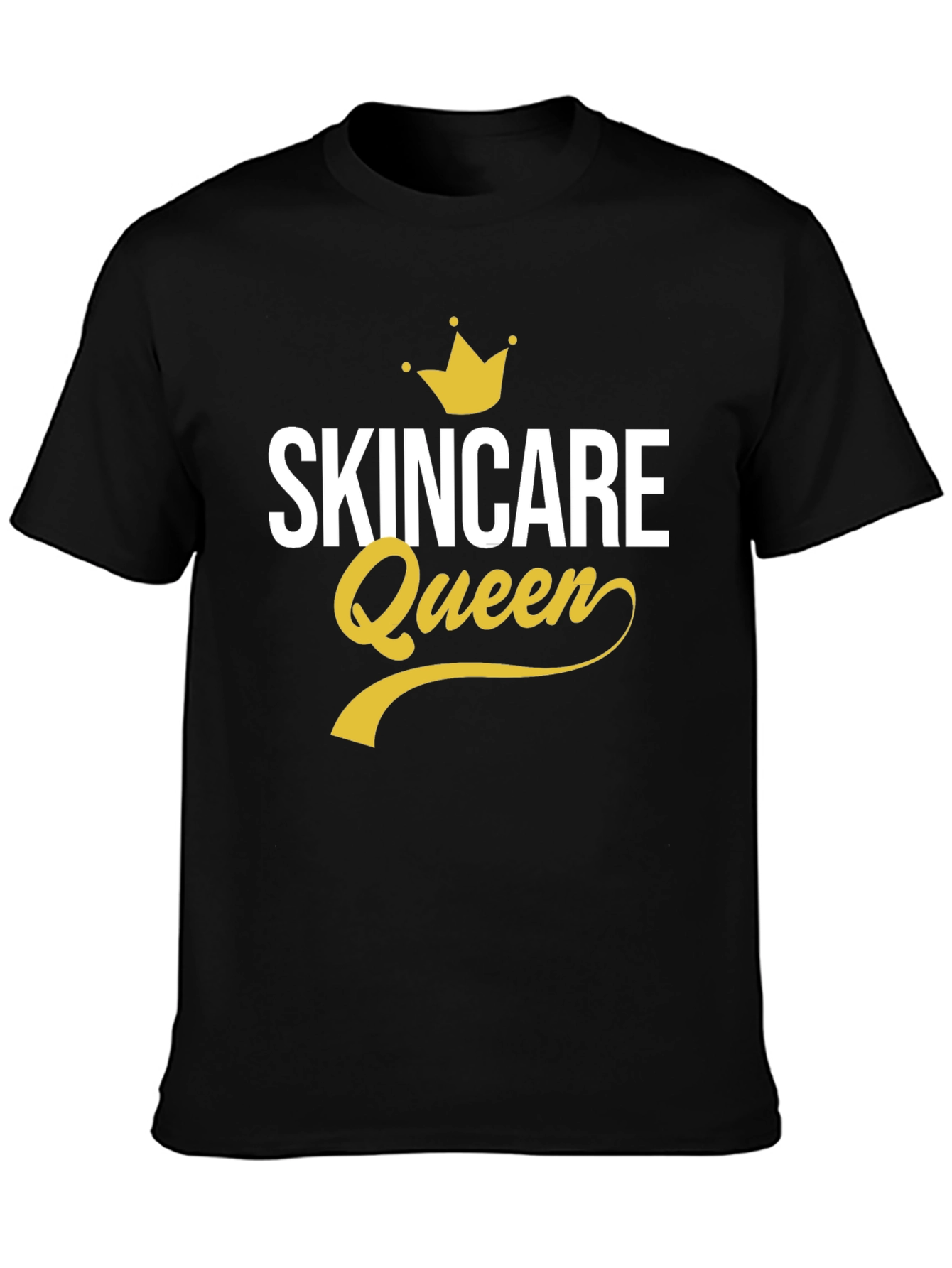 Camiseta Negra Skincare Queen - Moda y Belleza