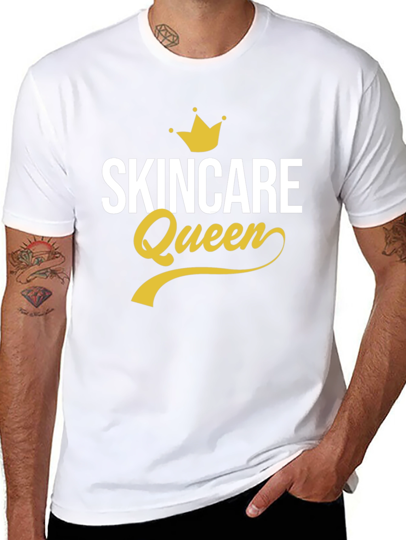 Camiseta Negra Skincare Queen - Moda y Belleza