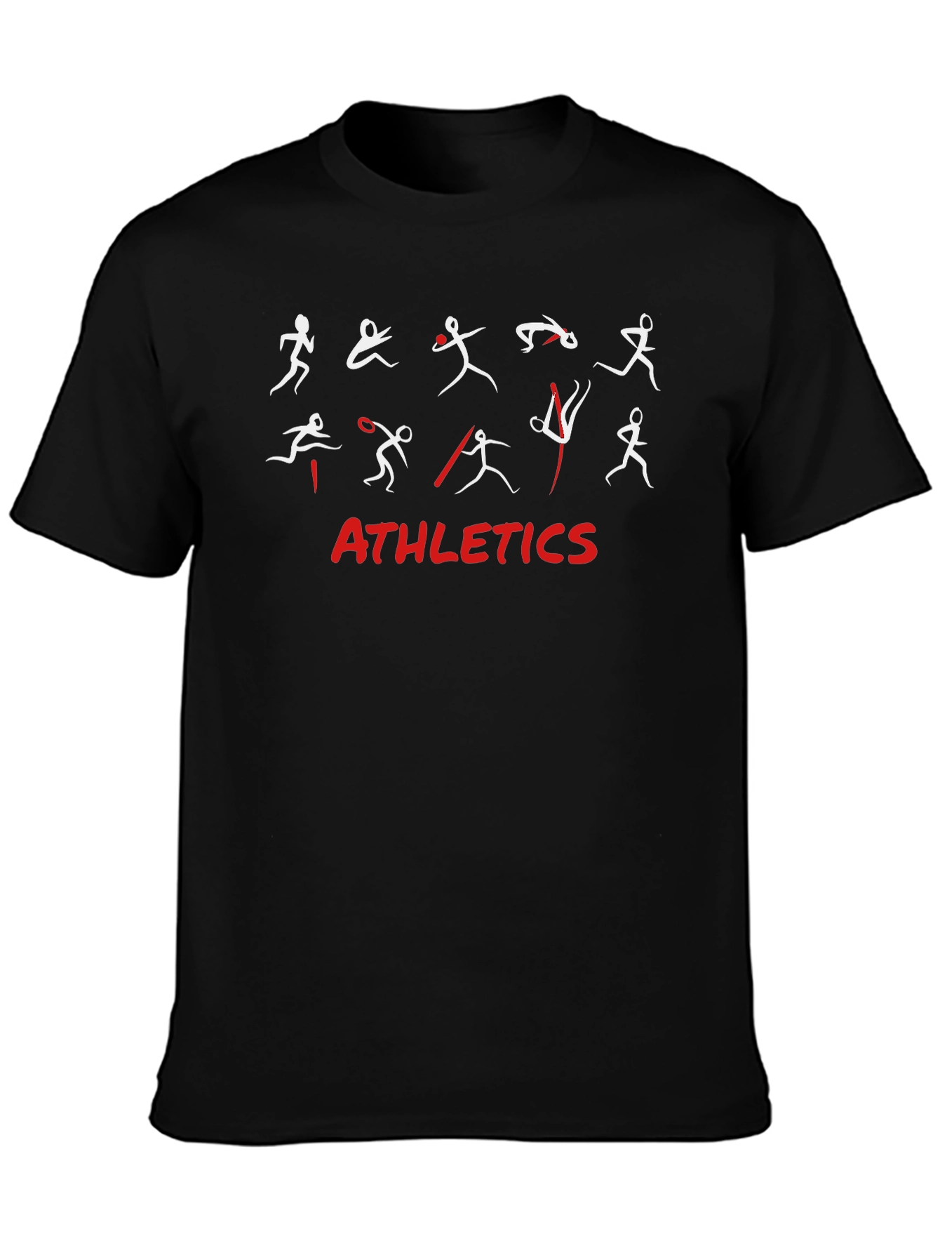 Camiseta Negra Deportiva Athletics