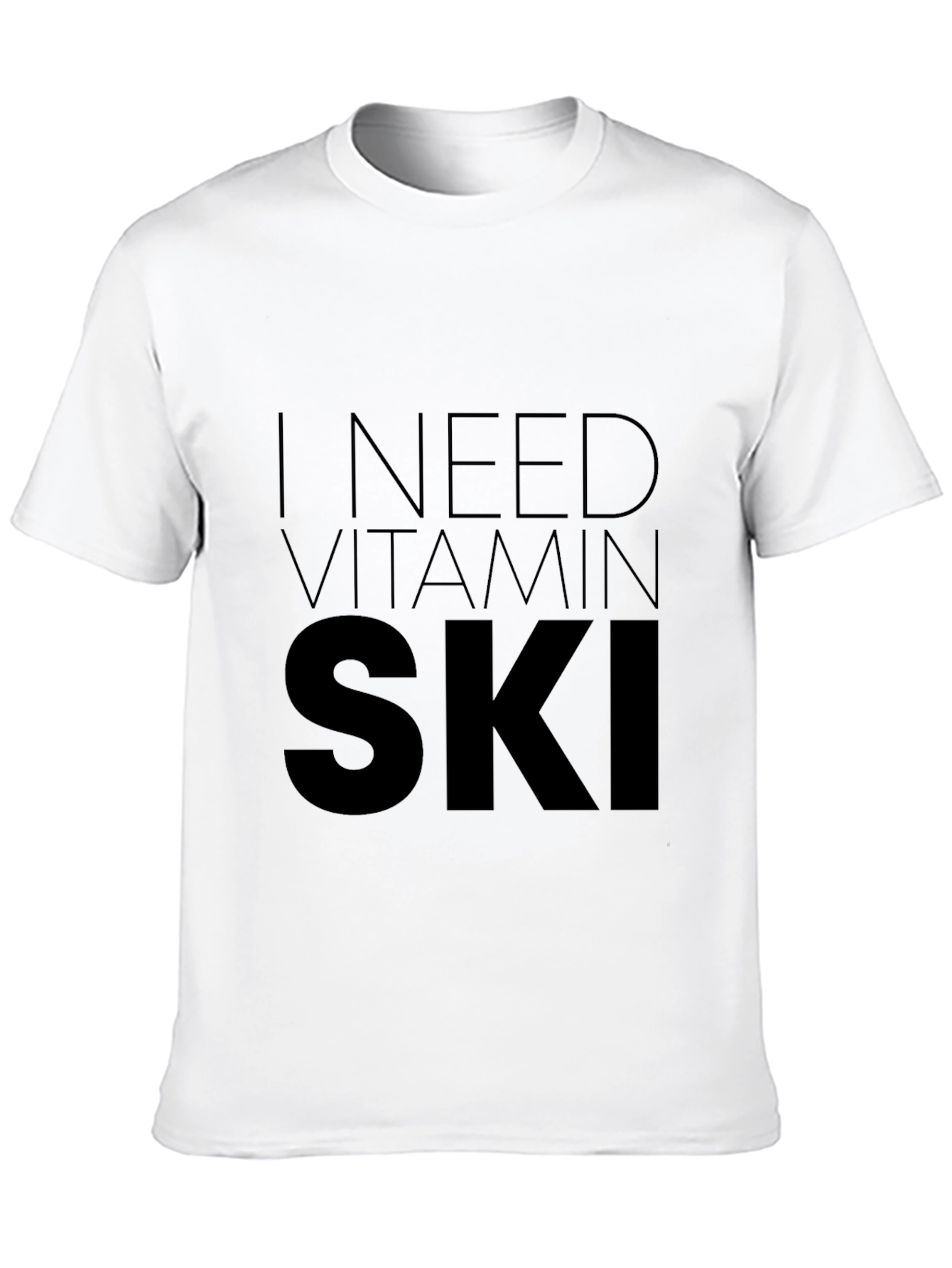 Camiseta Negra Necesito Vitamina Ski