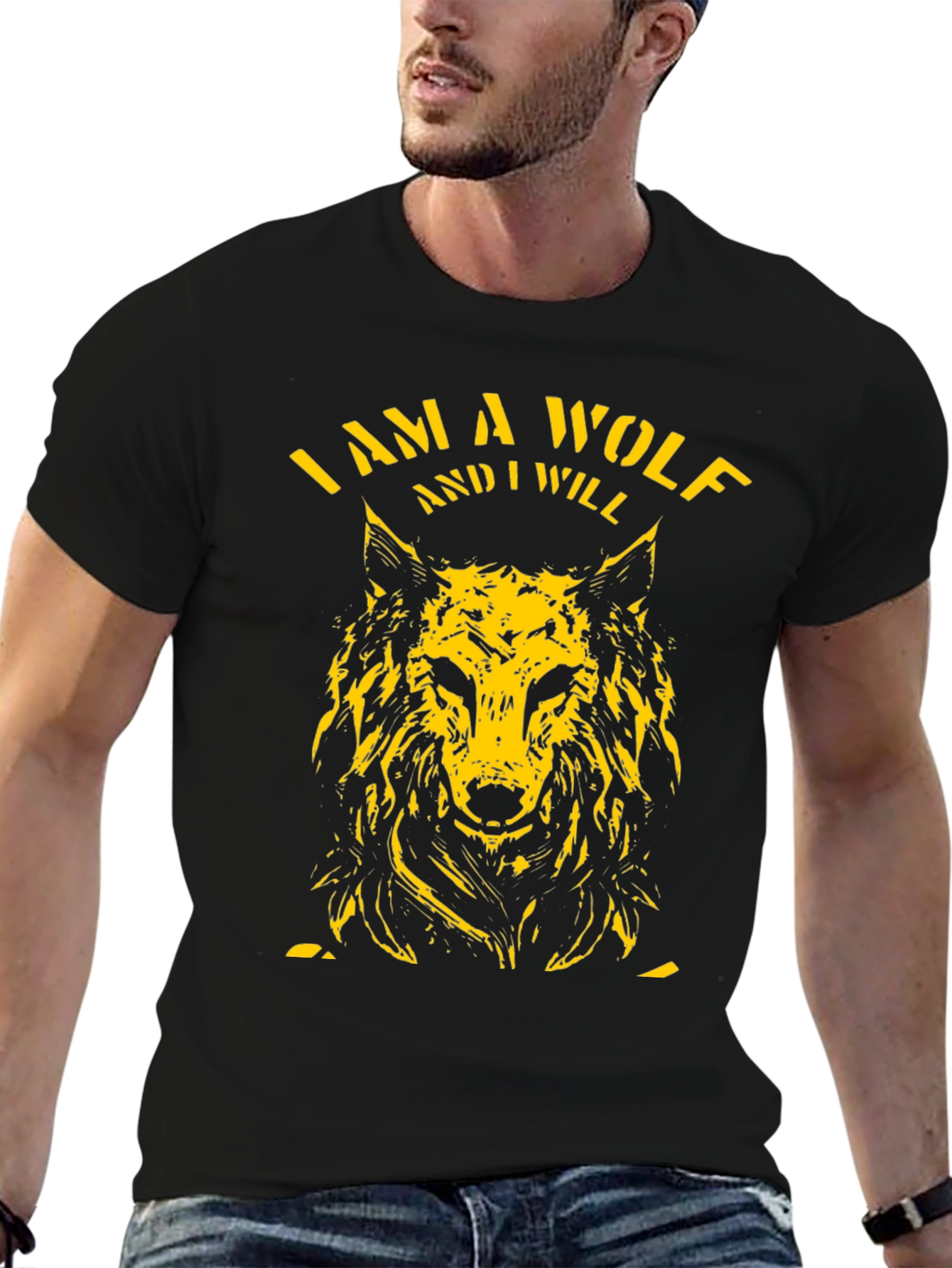 Camiseta Negra Soy un Lobo