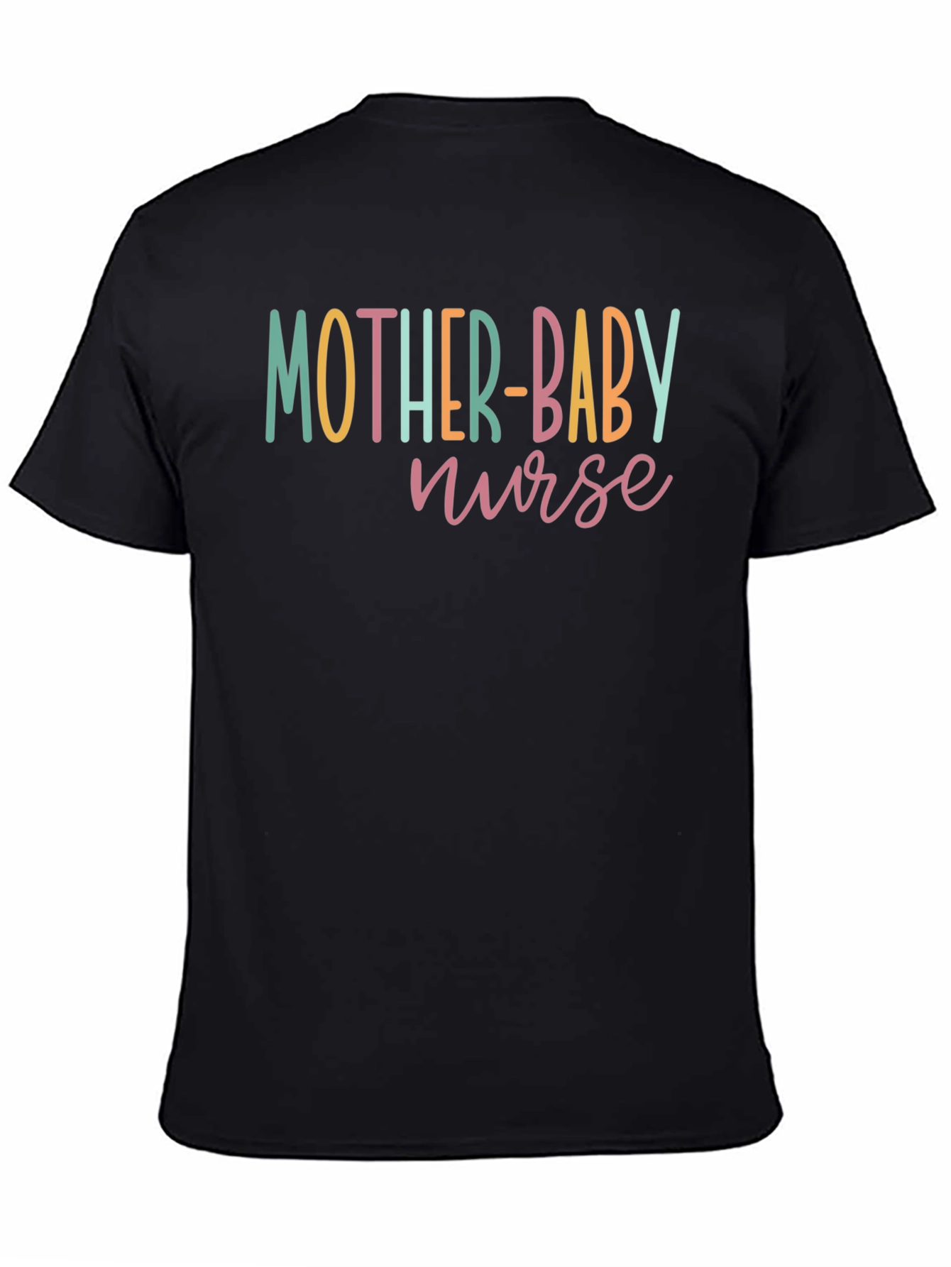 Camiseta Negra Madre-Bebé Enfermera