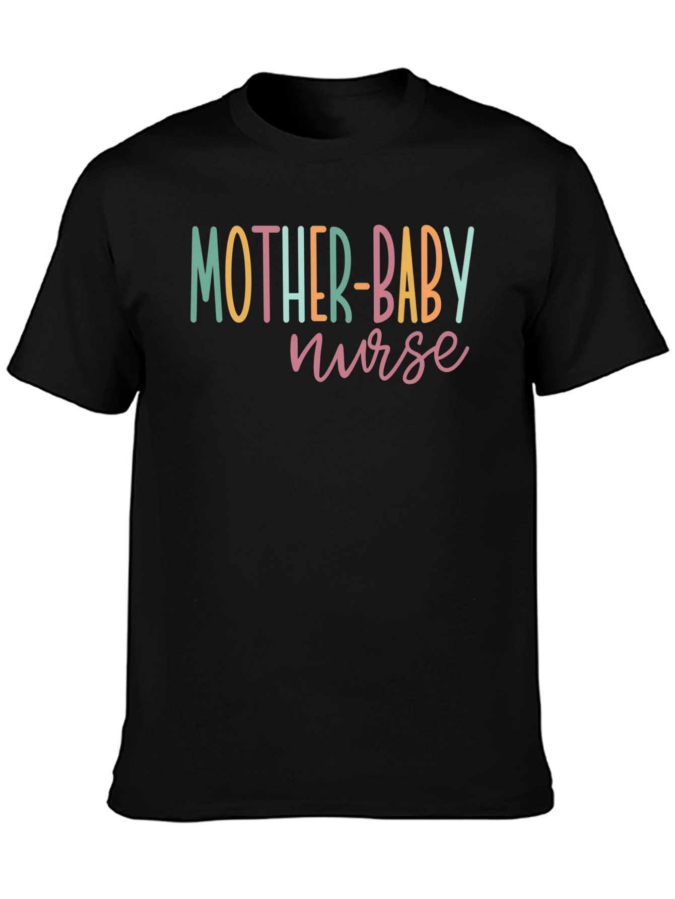Camiseta Negra Madre-Bebé Enfermera