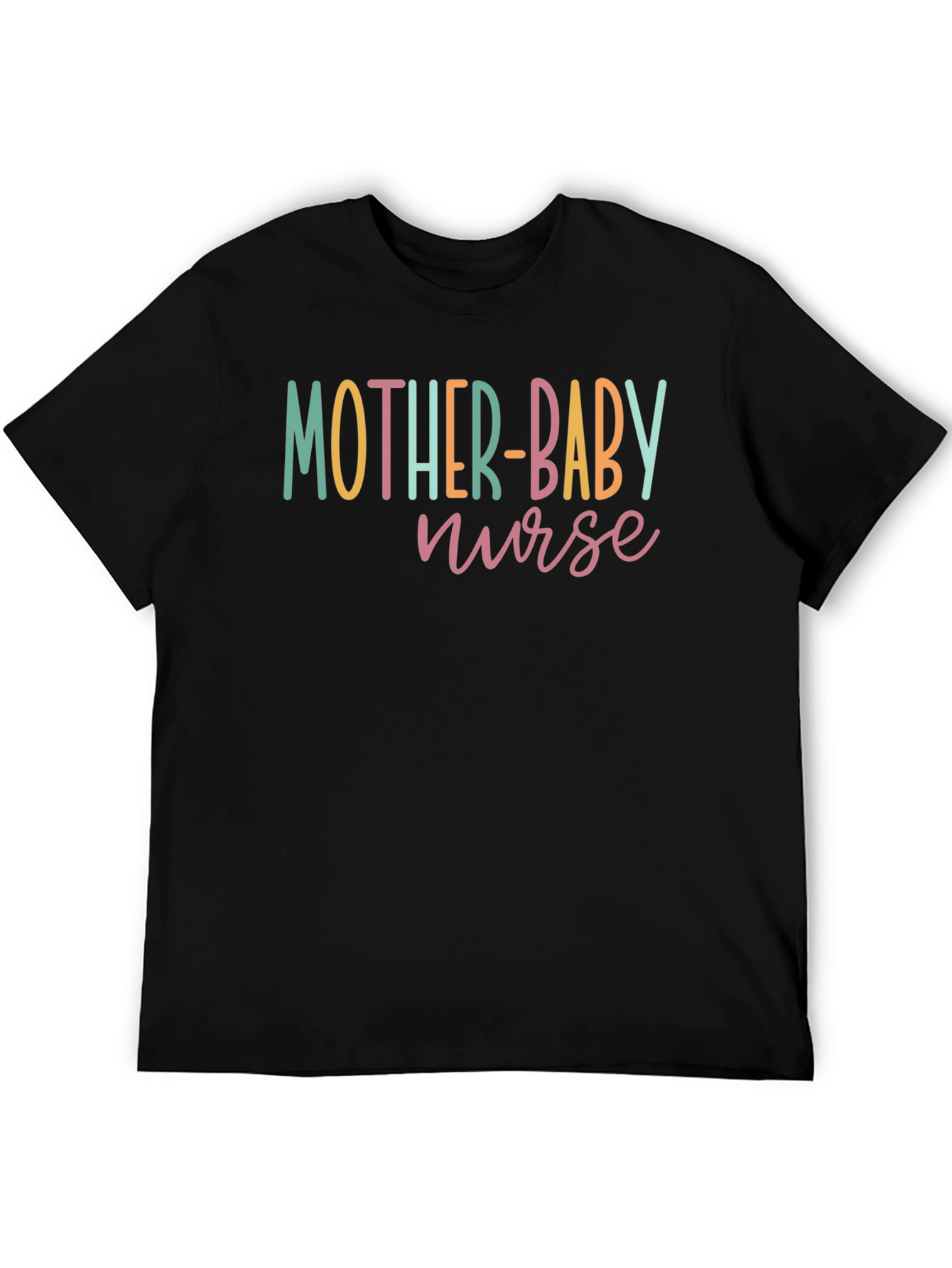 Camiseta Negra Madre-Bebé Enfermera