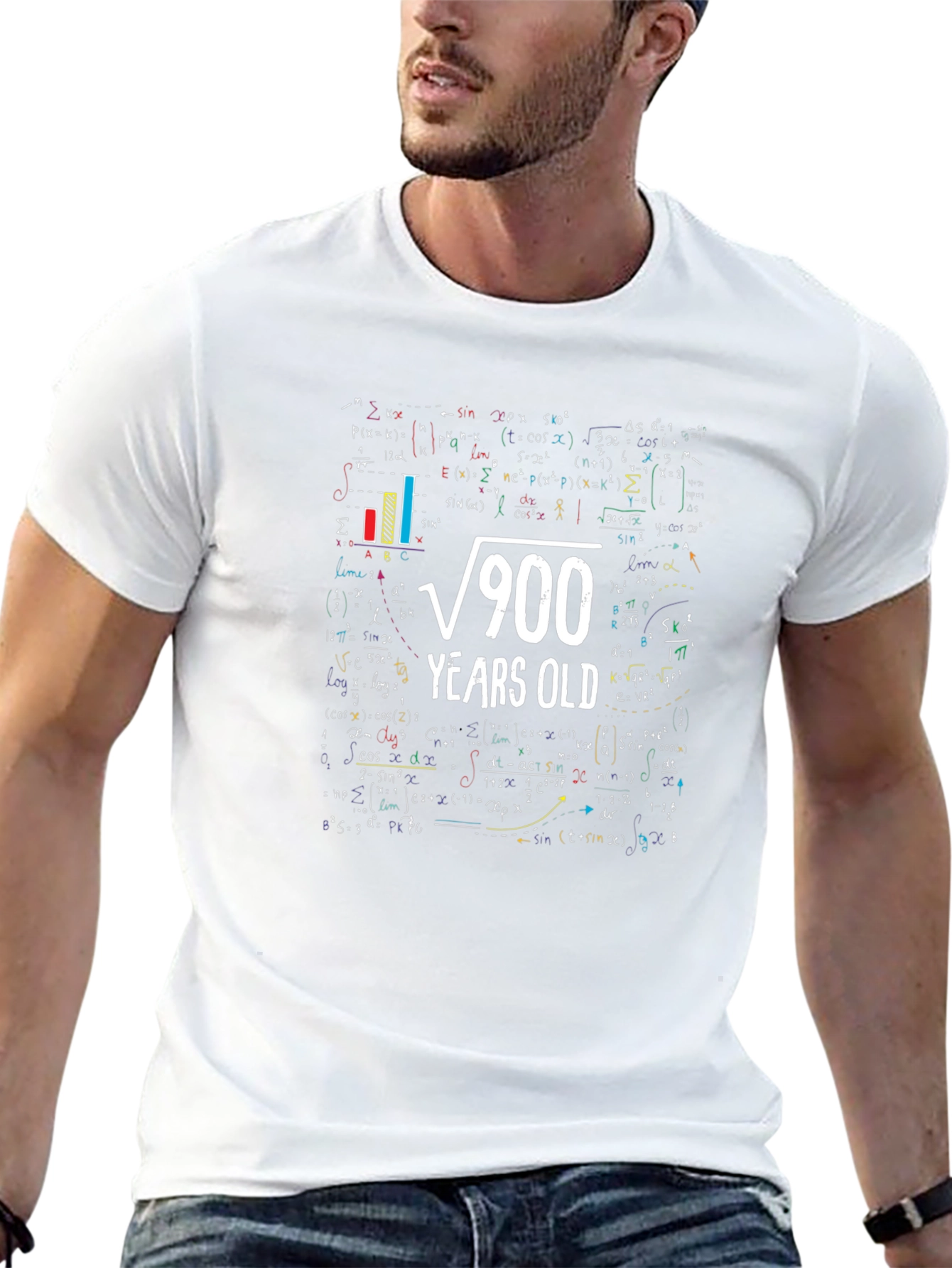 Camiseta Negra Raíz Cuadrada 900 Años para Hombre