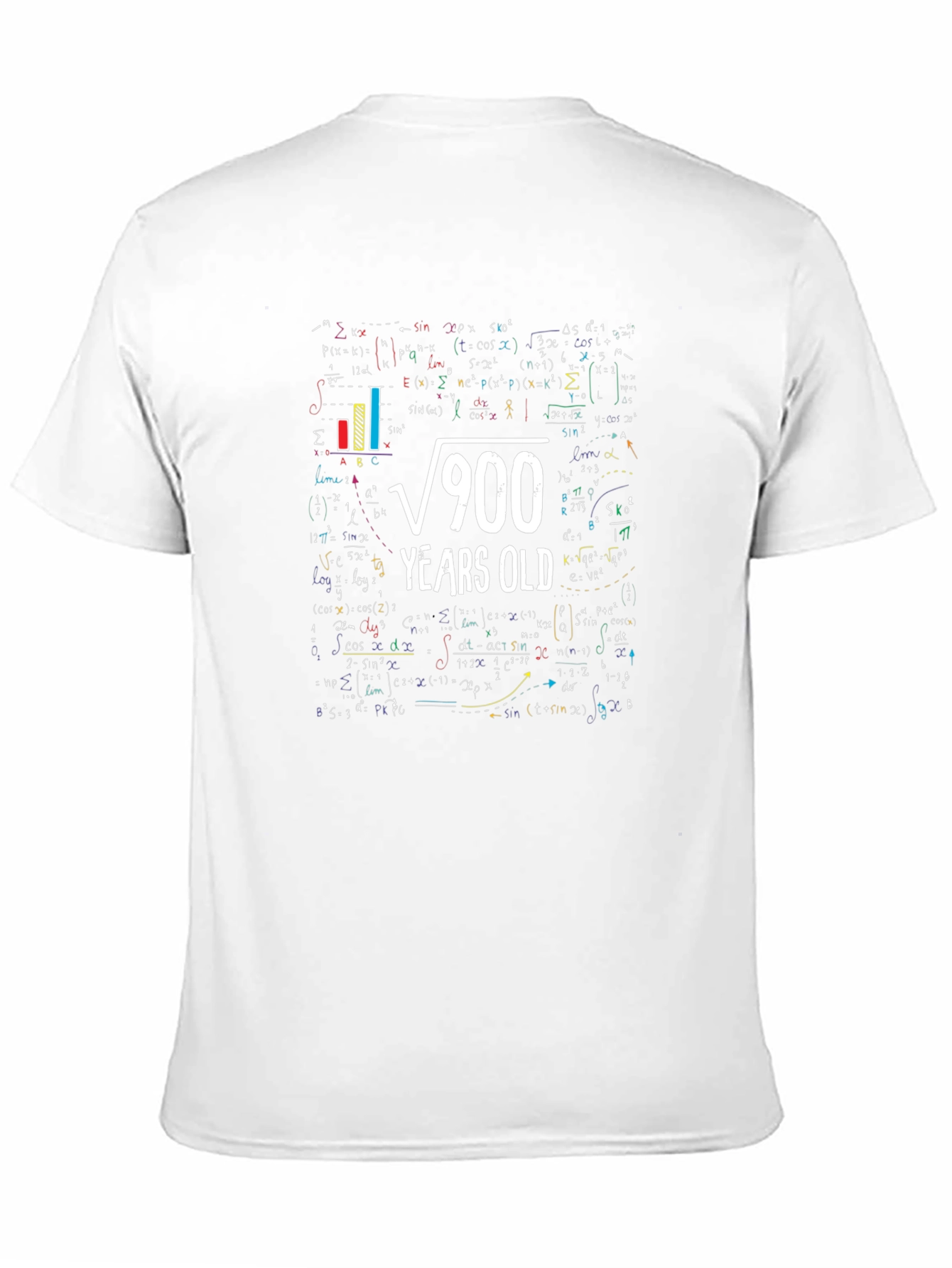 Camiseta Negra Raíz Cuadrada 900 Años para Hombre