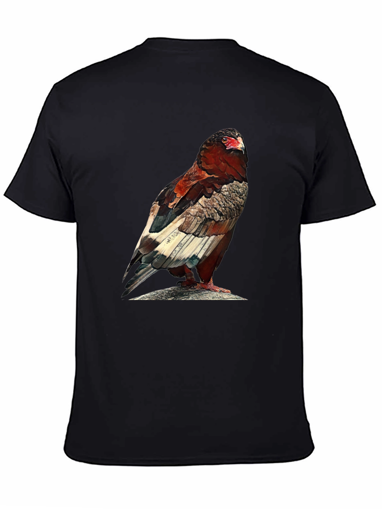 Camiseta Negra con Estampado de Águila