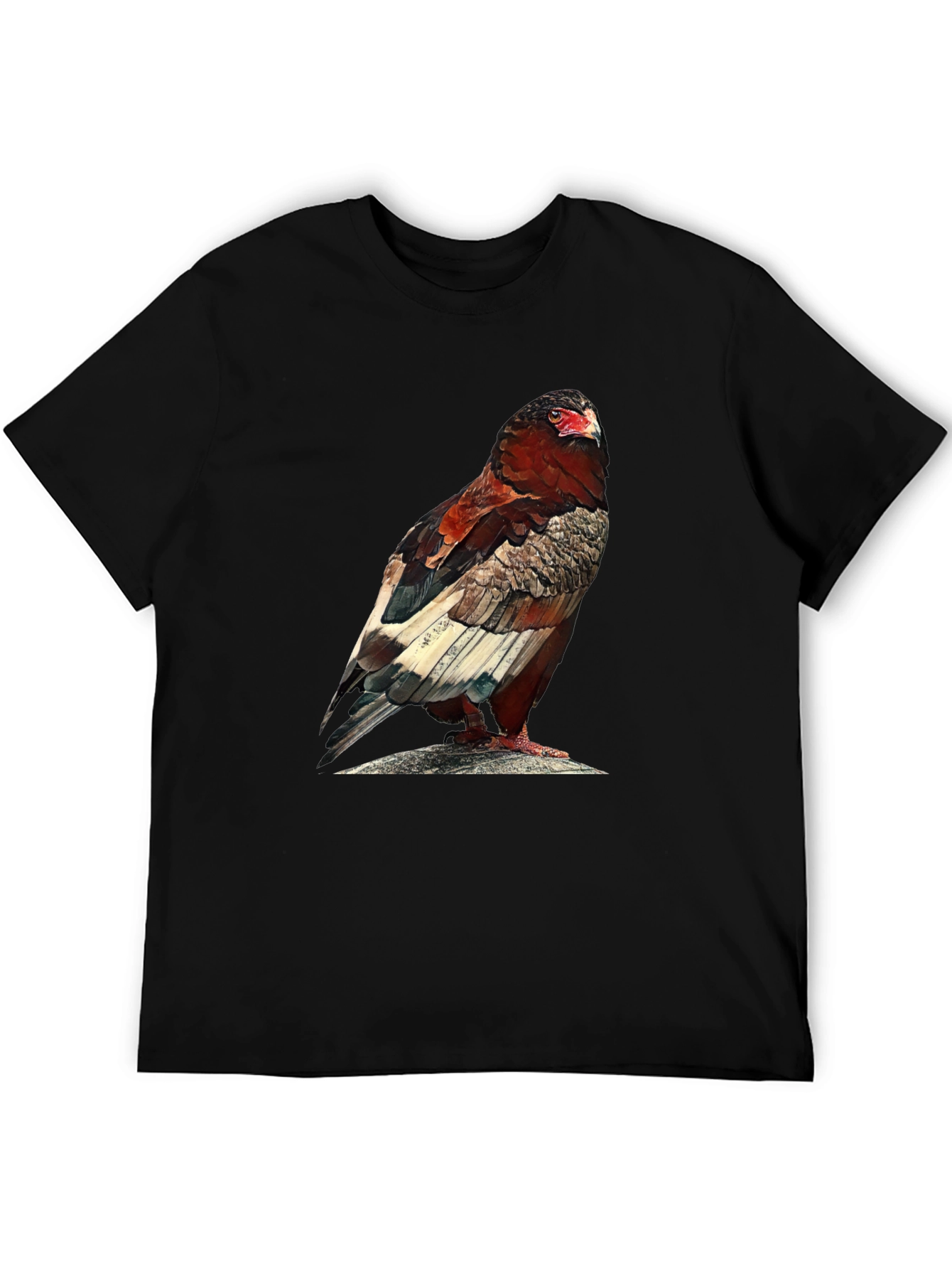 Camiseta Negra con Estampado de Águila