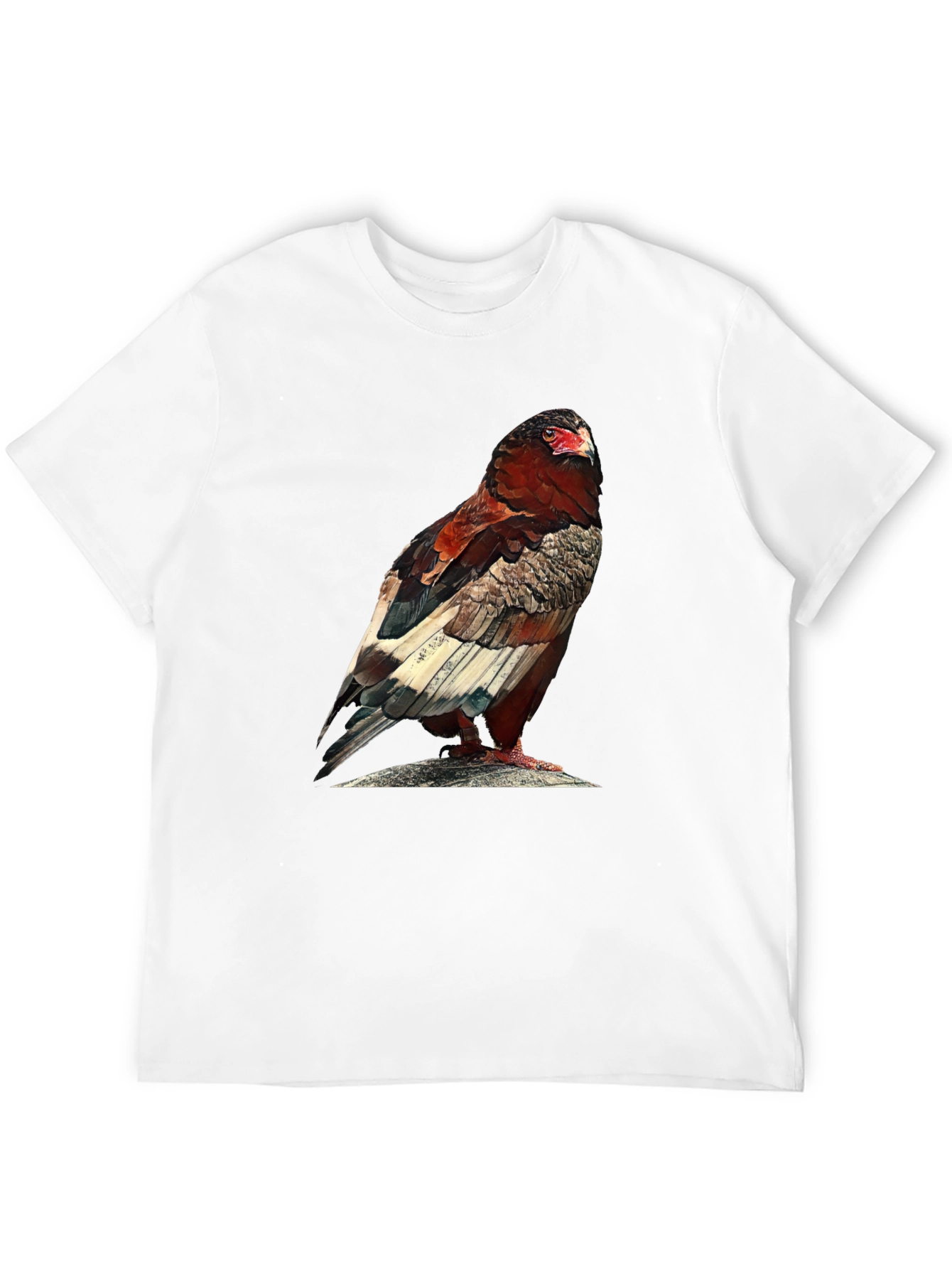 Camiseta Negra con Estampado de Águila