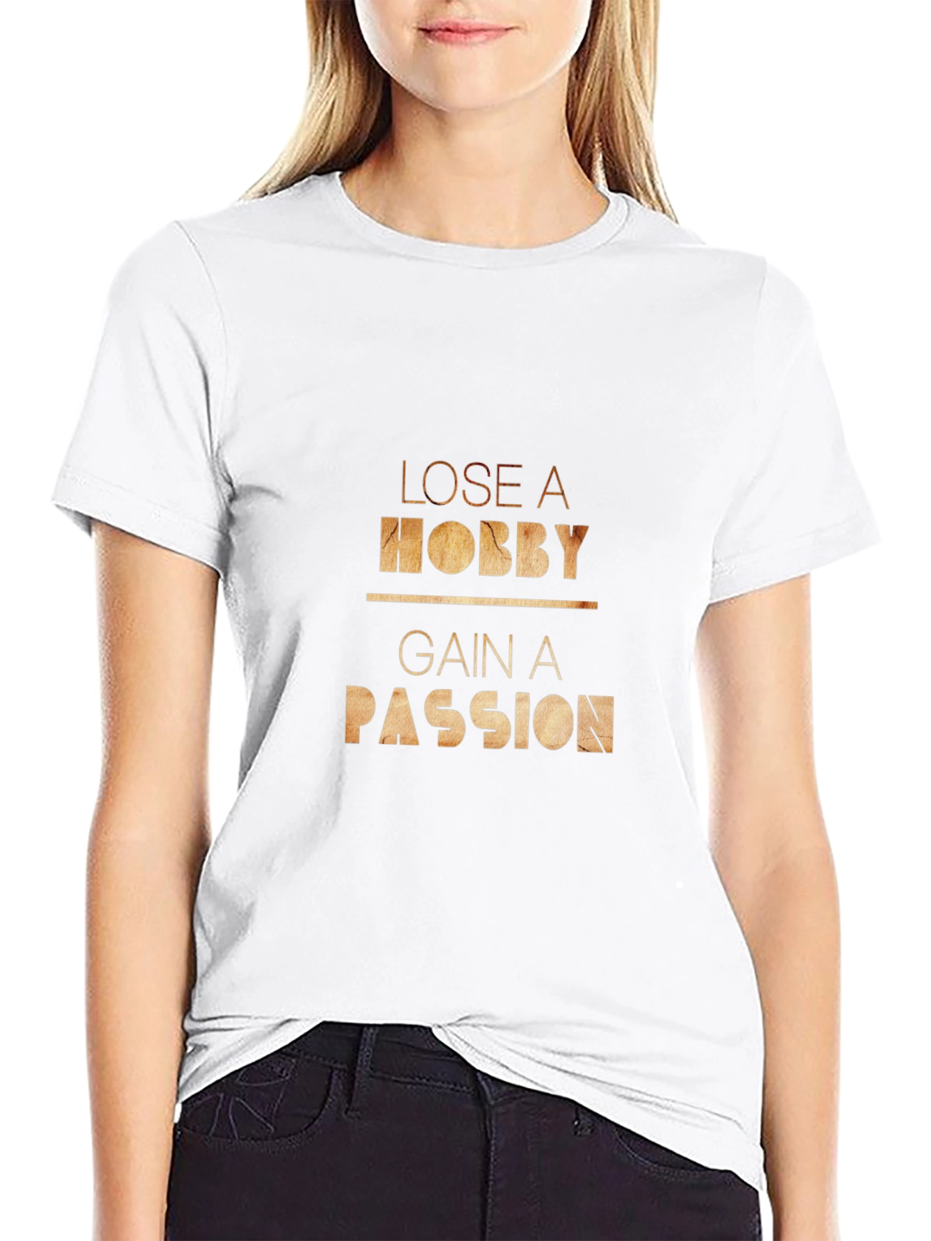 Camiseta Negra - Pierde un Hobby Gana una Pasión
