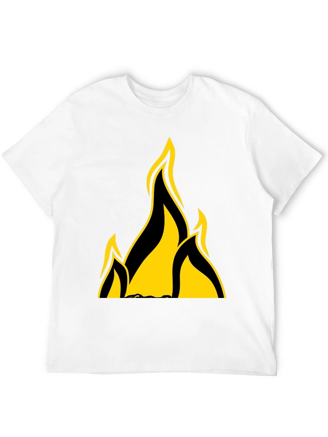 Camiseta Negra con Llamas Amarillas