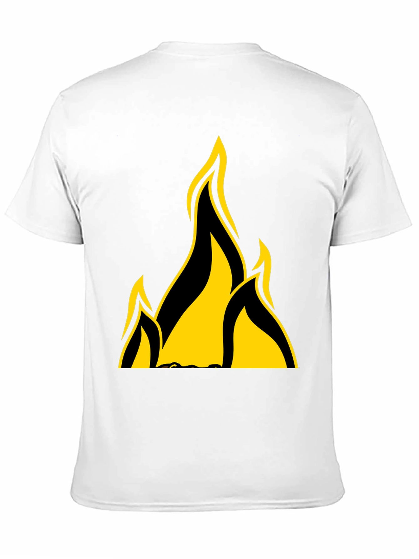 Camiseta Negra con Llamas Amarillas