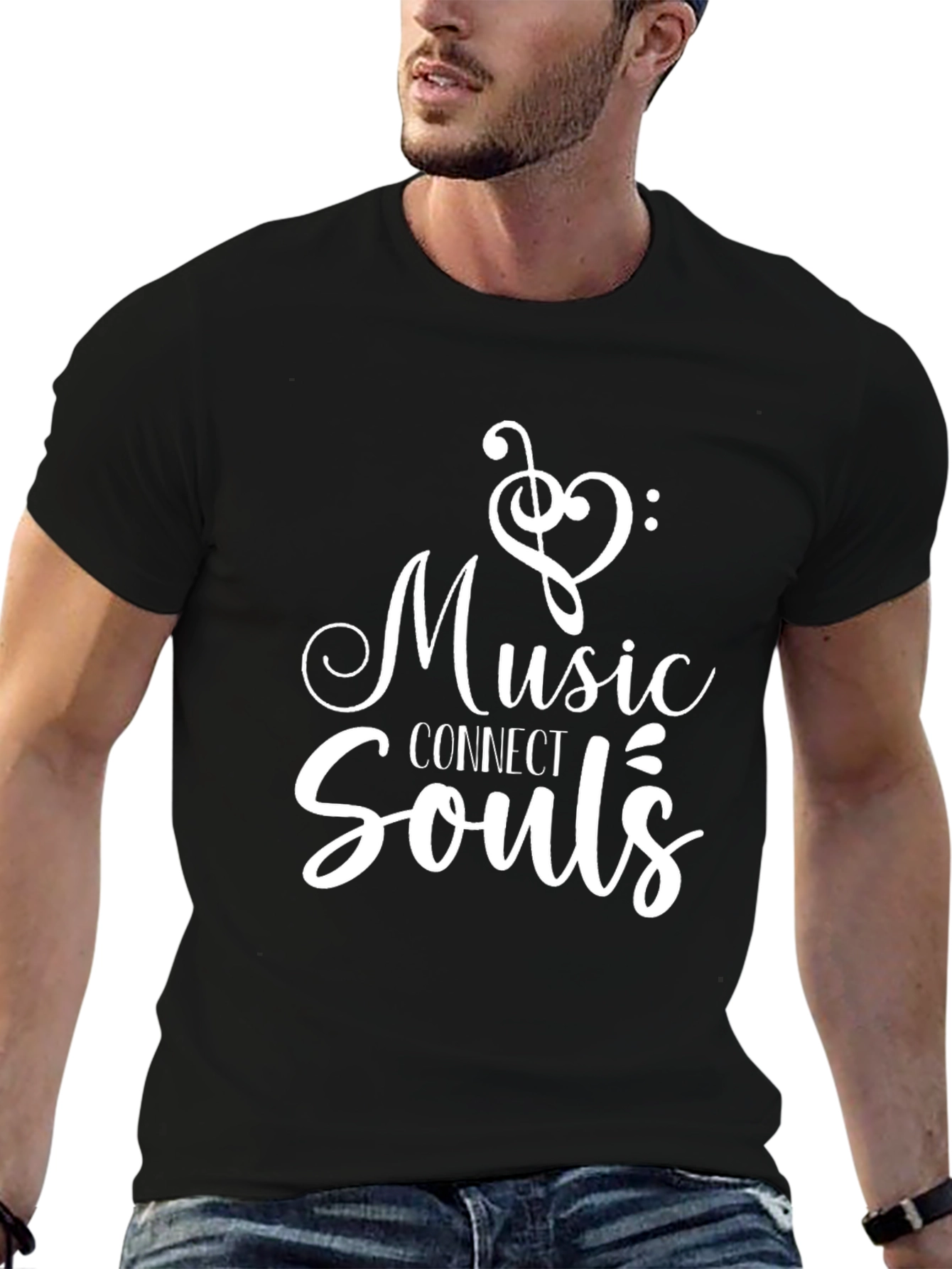 Camiseta Negra Music Connect Souls