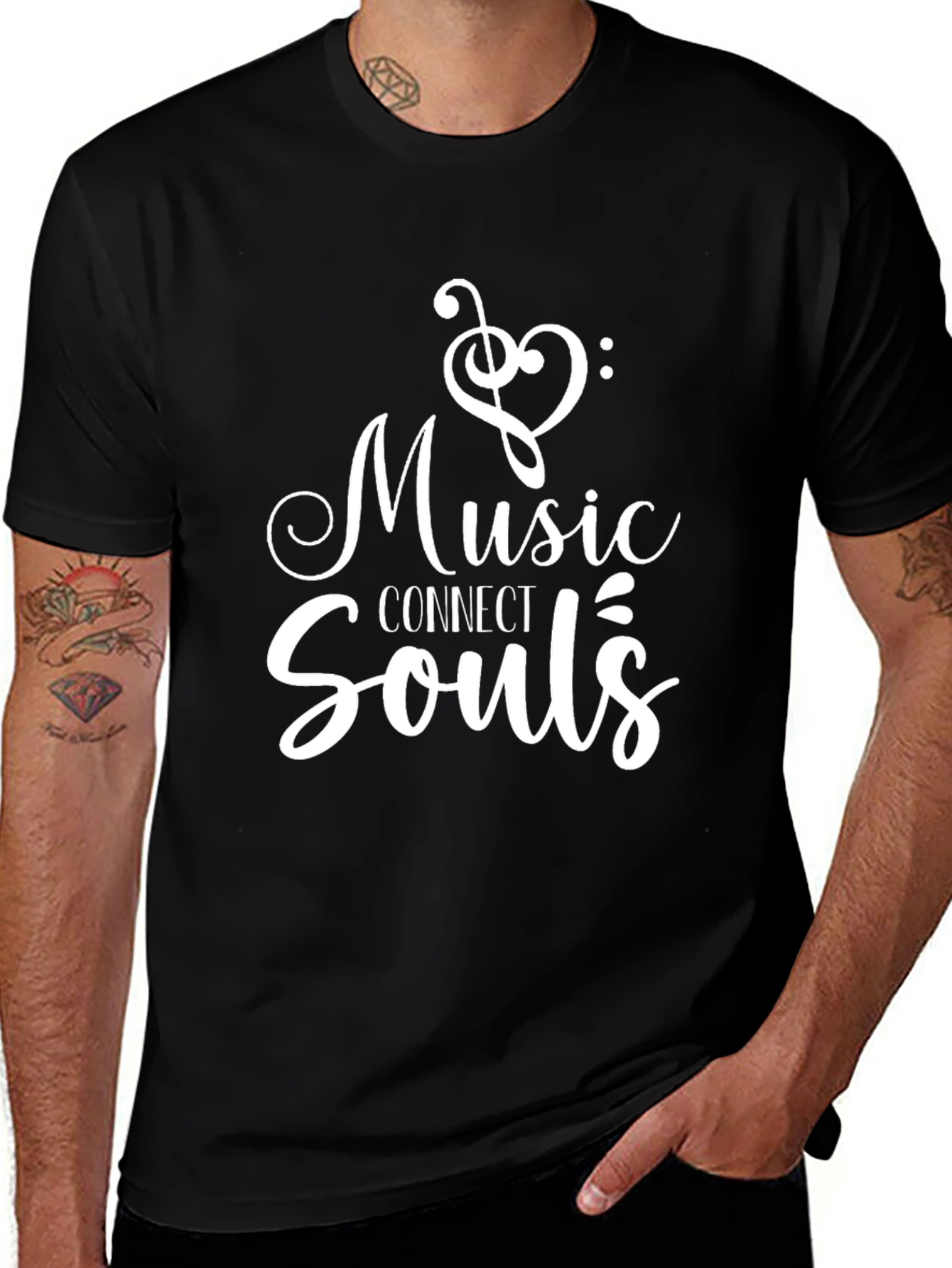 Camiseta Negra Music Connect Souls