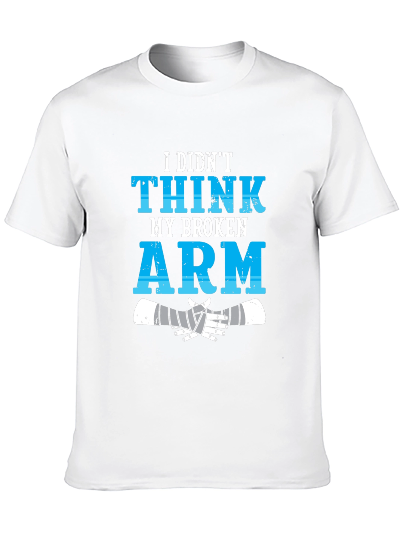 Camiseta Negra Brazo Roto Humorística