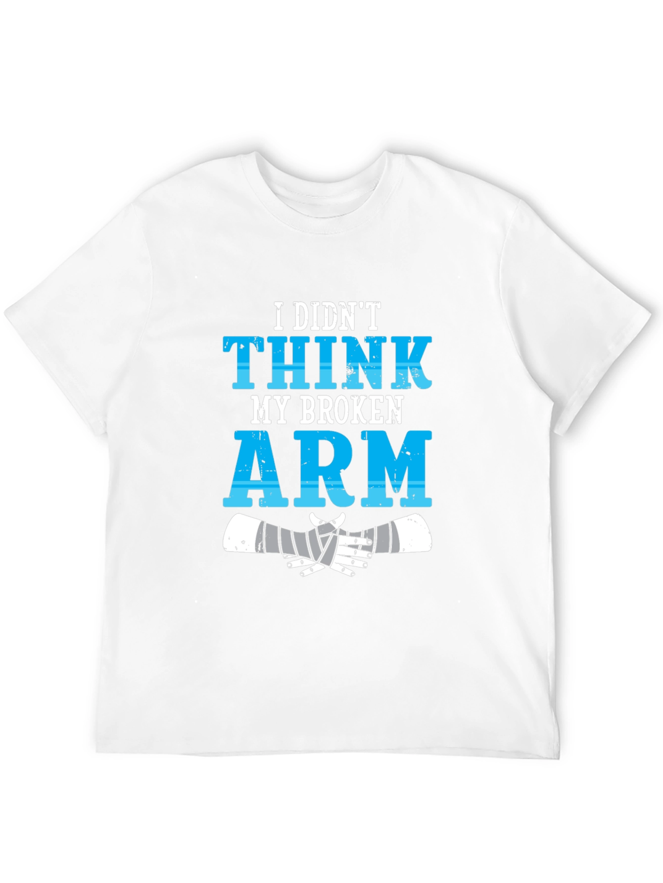 Camiseta Negra Brazo Roto Humorística