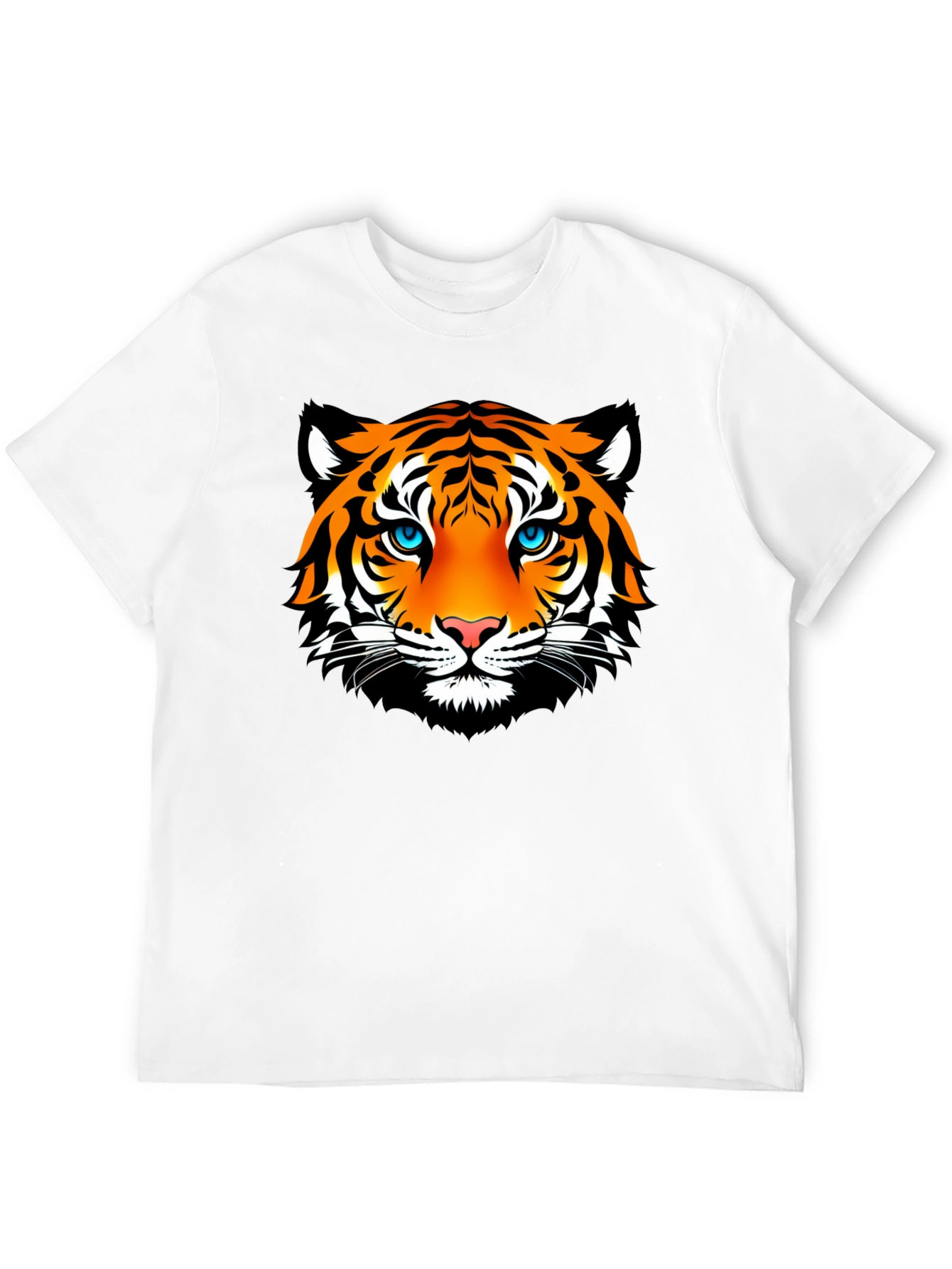 Camiseta Negra con Estampado de Tigre