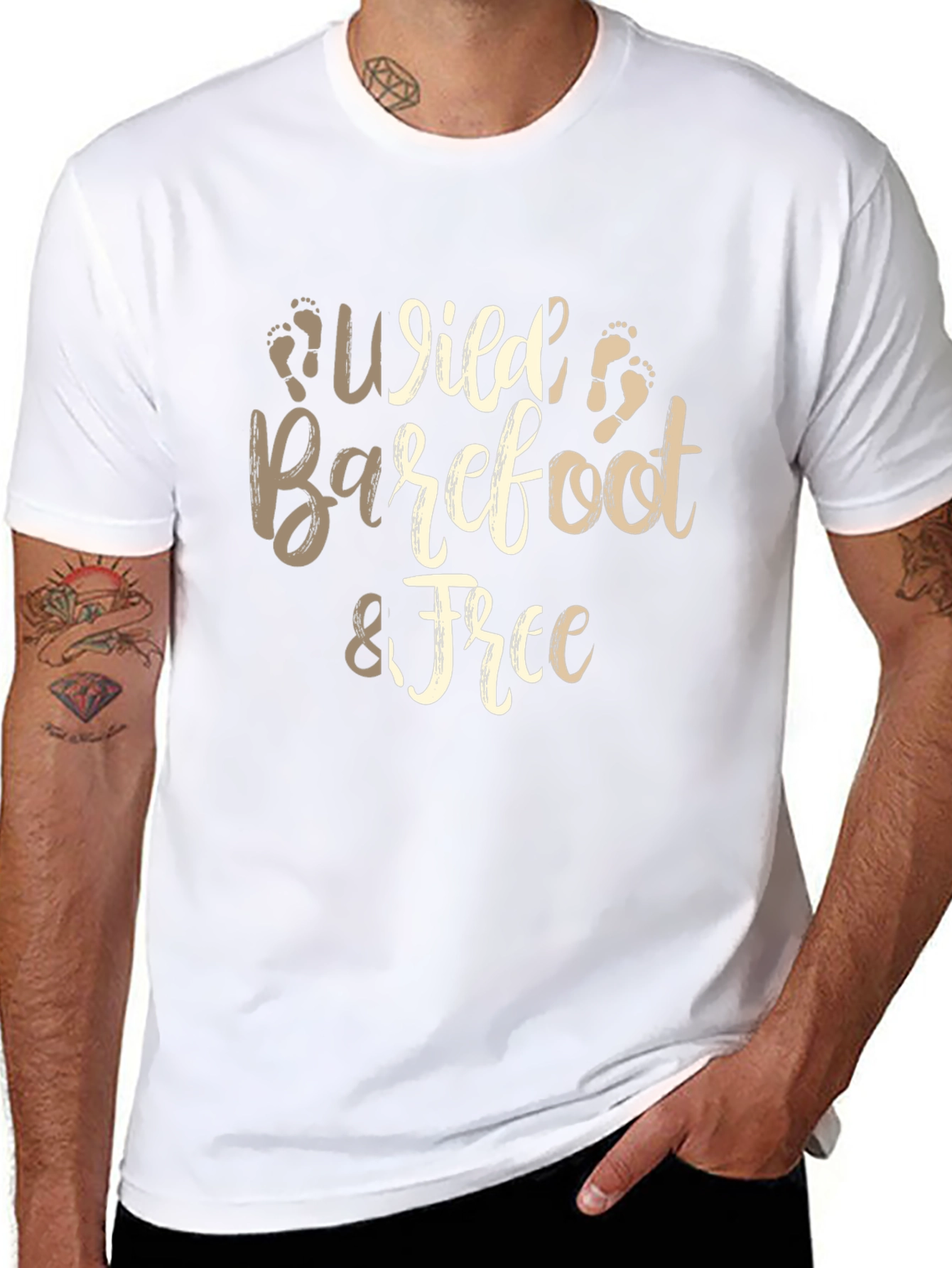 Camiseta Negra Wild Barefoot & Free