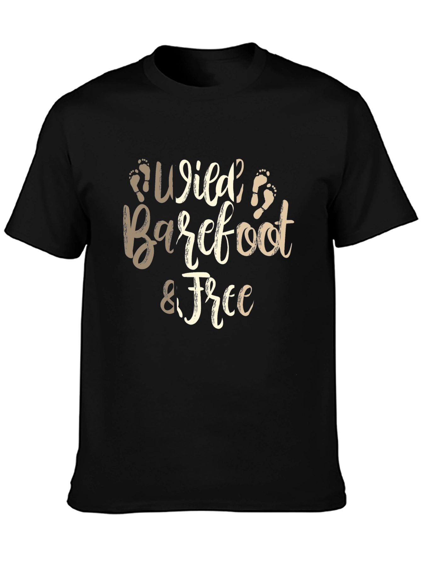 Camiseta Negra Wild Barefoot & Free