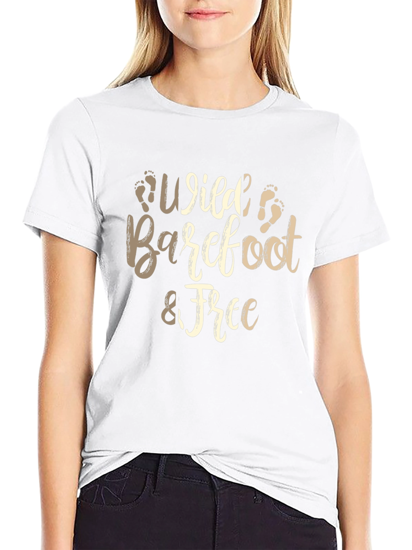 Camiseta Negra Wild Barefoot & Free