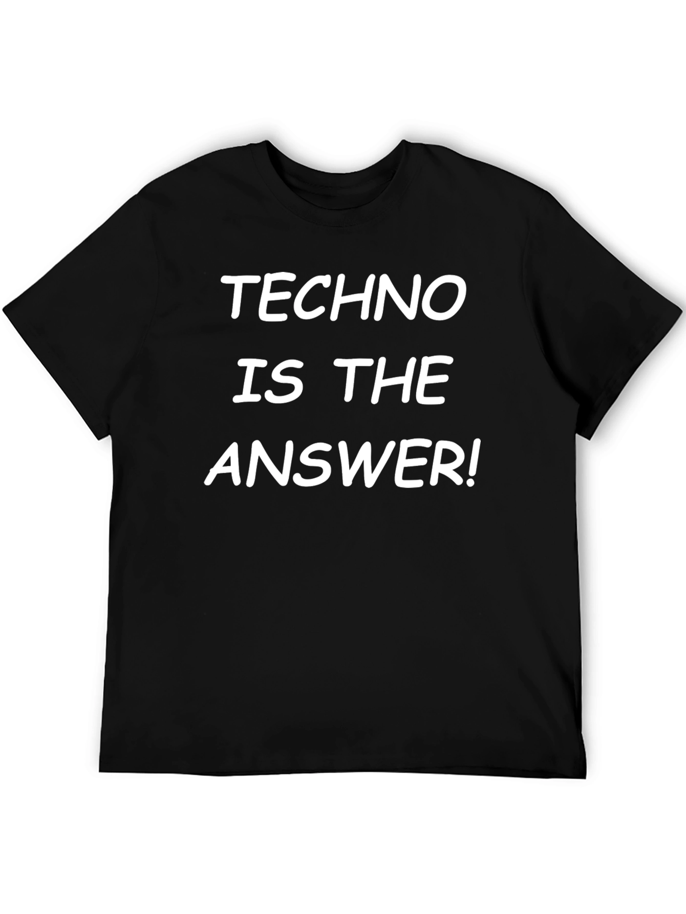 Camiseta Negra Techno is the Answer