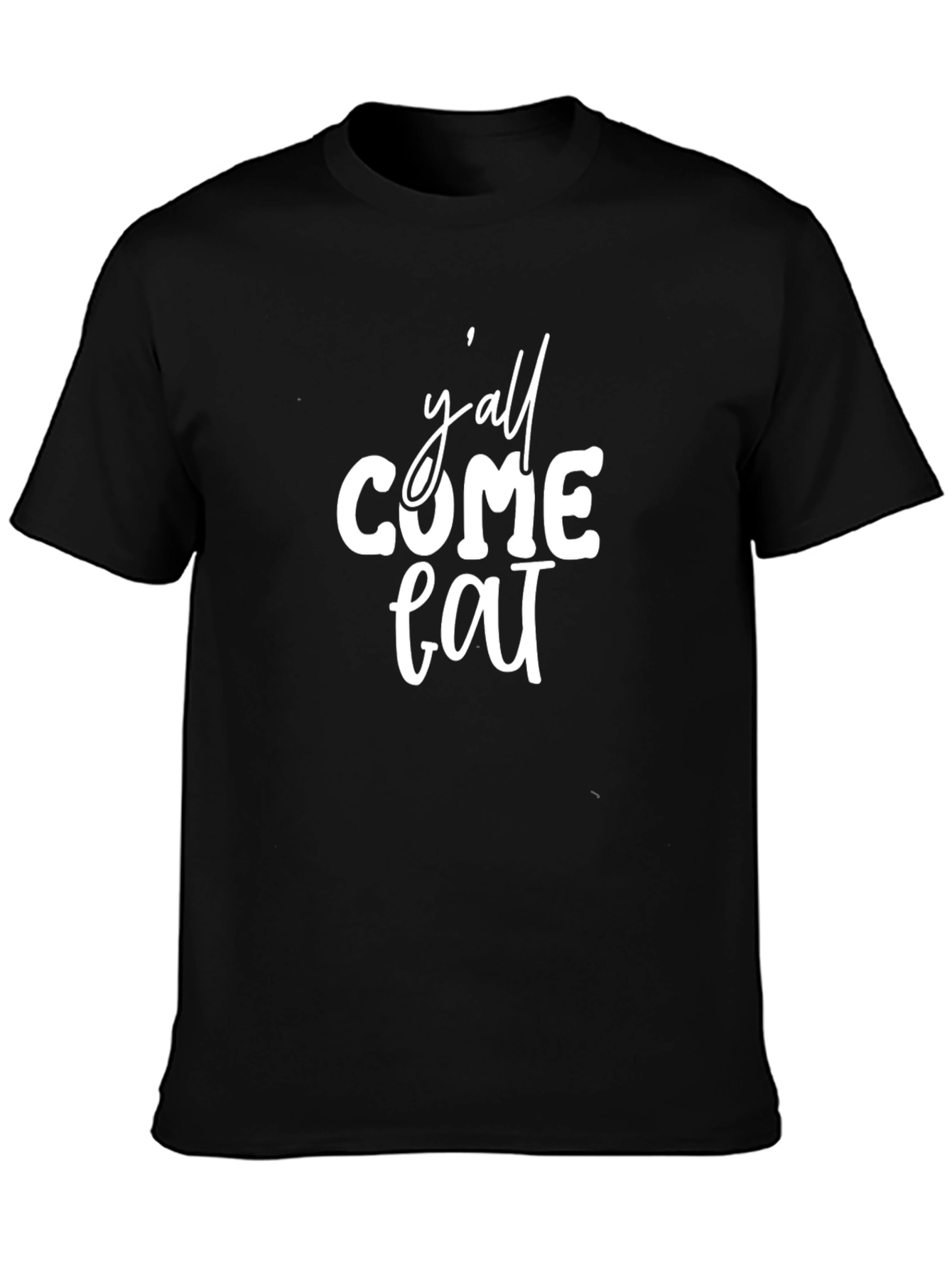Camiseta Negra Yall Come Eat