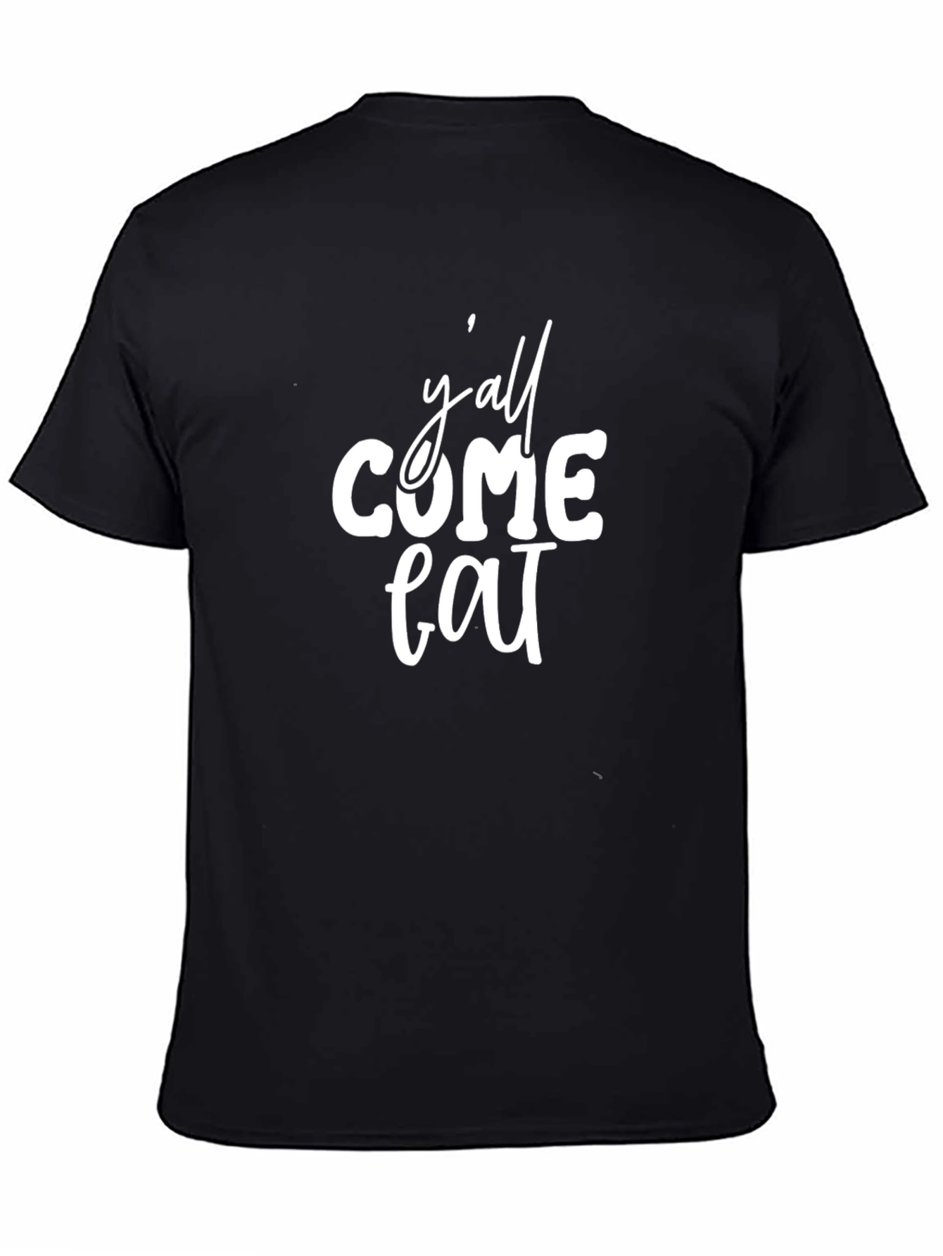 Camiseta Negra Yall Come Eat